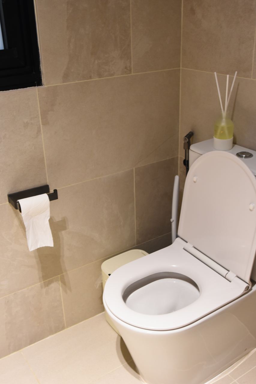 No regrets overlaying our bathroom tiles