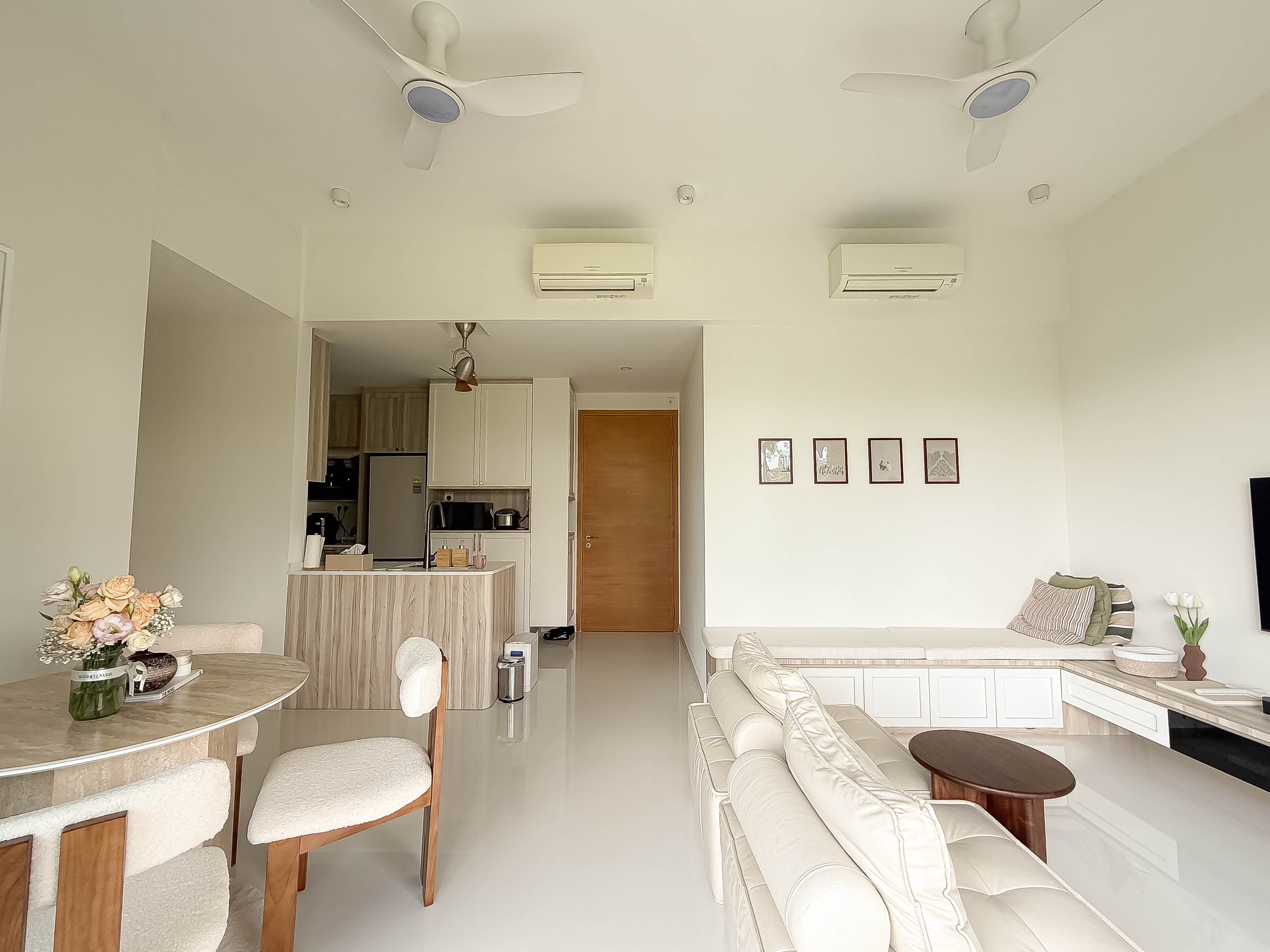 Retreat into a nature oasis with this Scandi 3 Room Condo