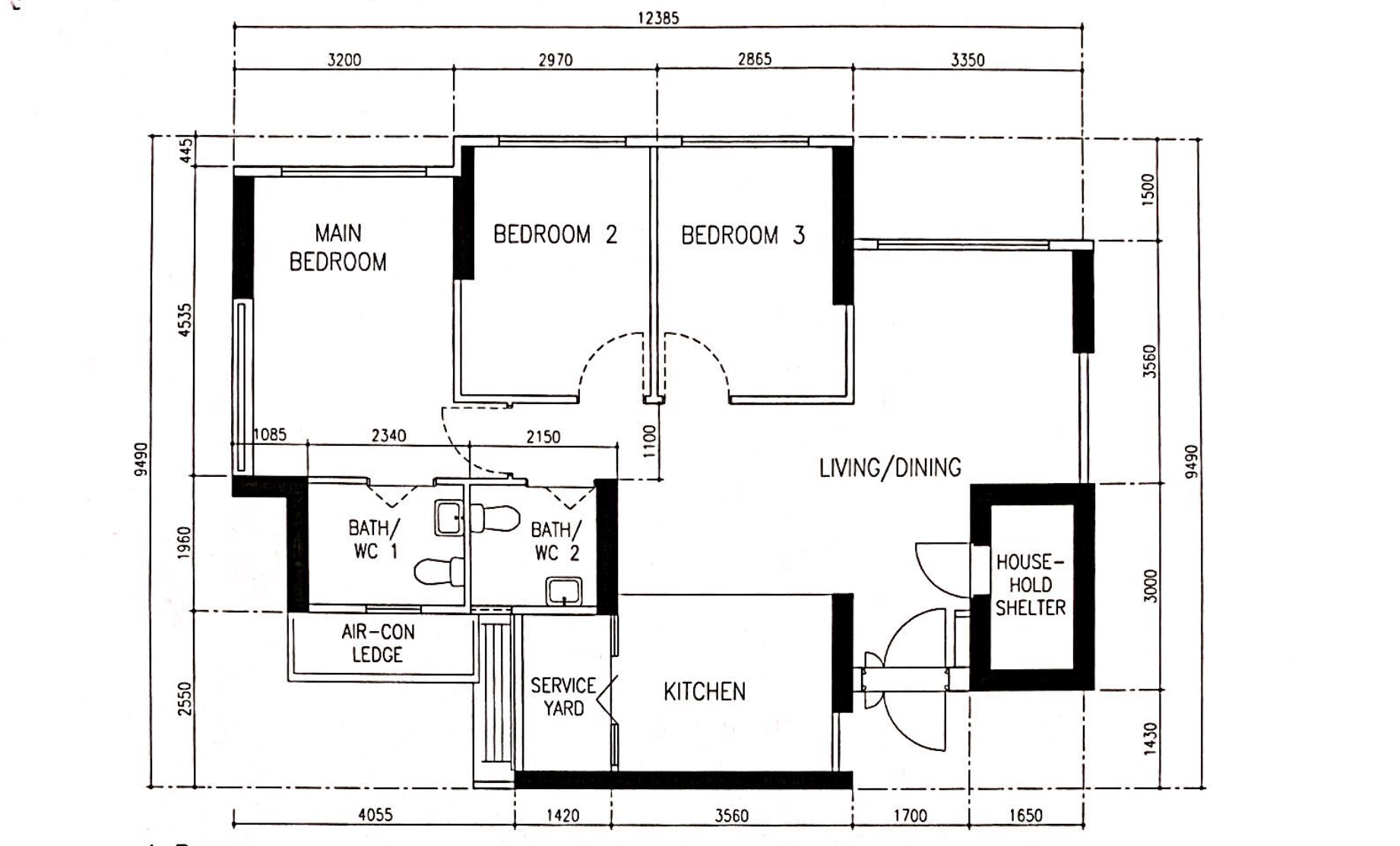 A curvy wabi-sabi 4-room BTO with a pop of colour