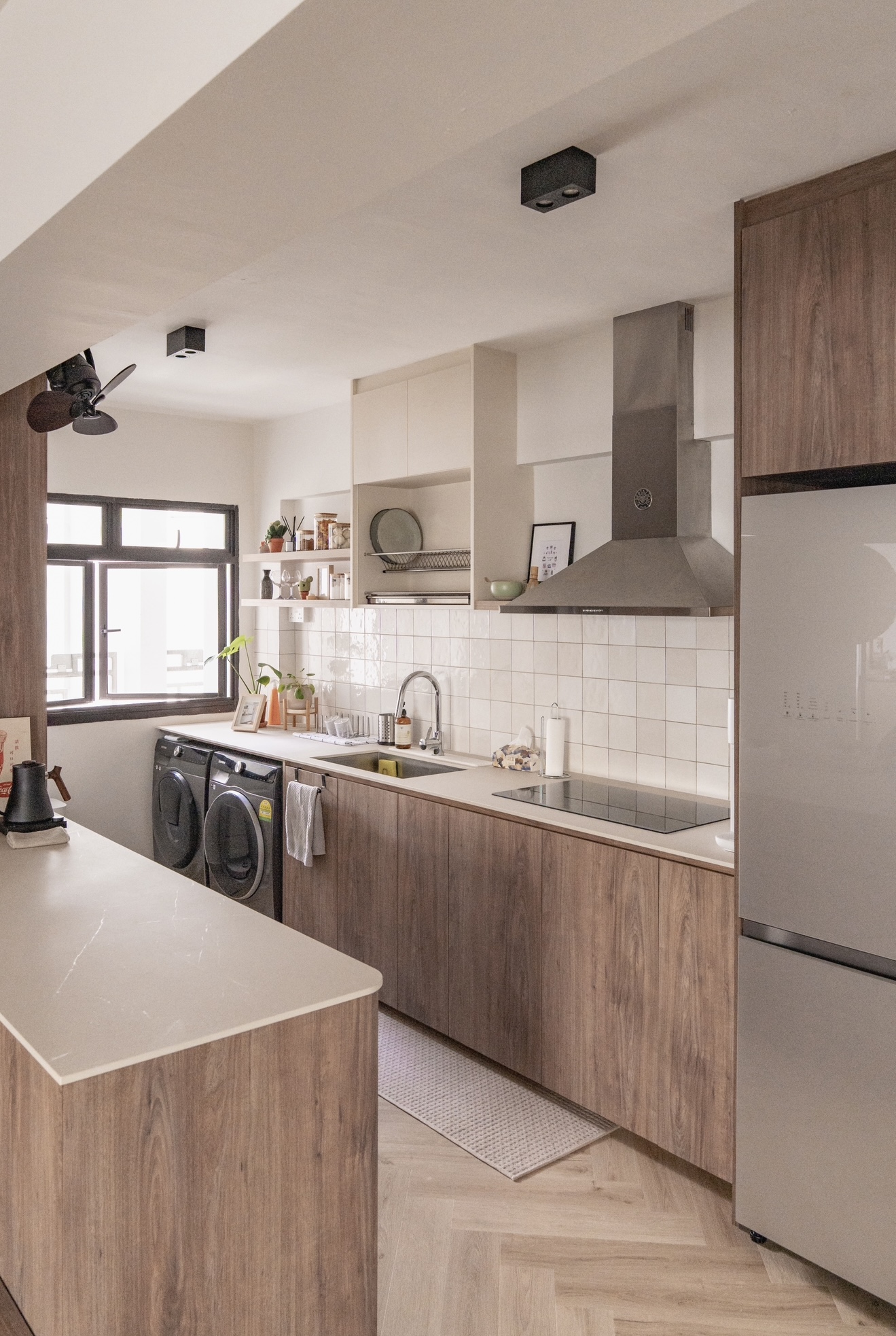 Open-concept modern farmhouse style kitchen for practical home cooks