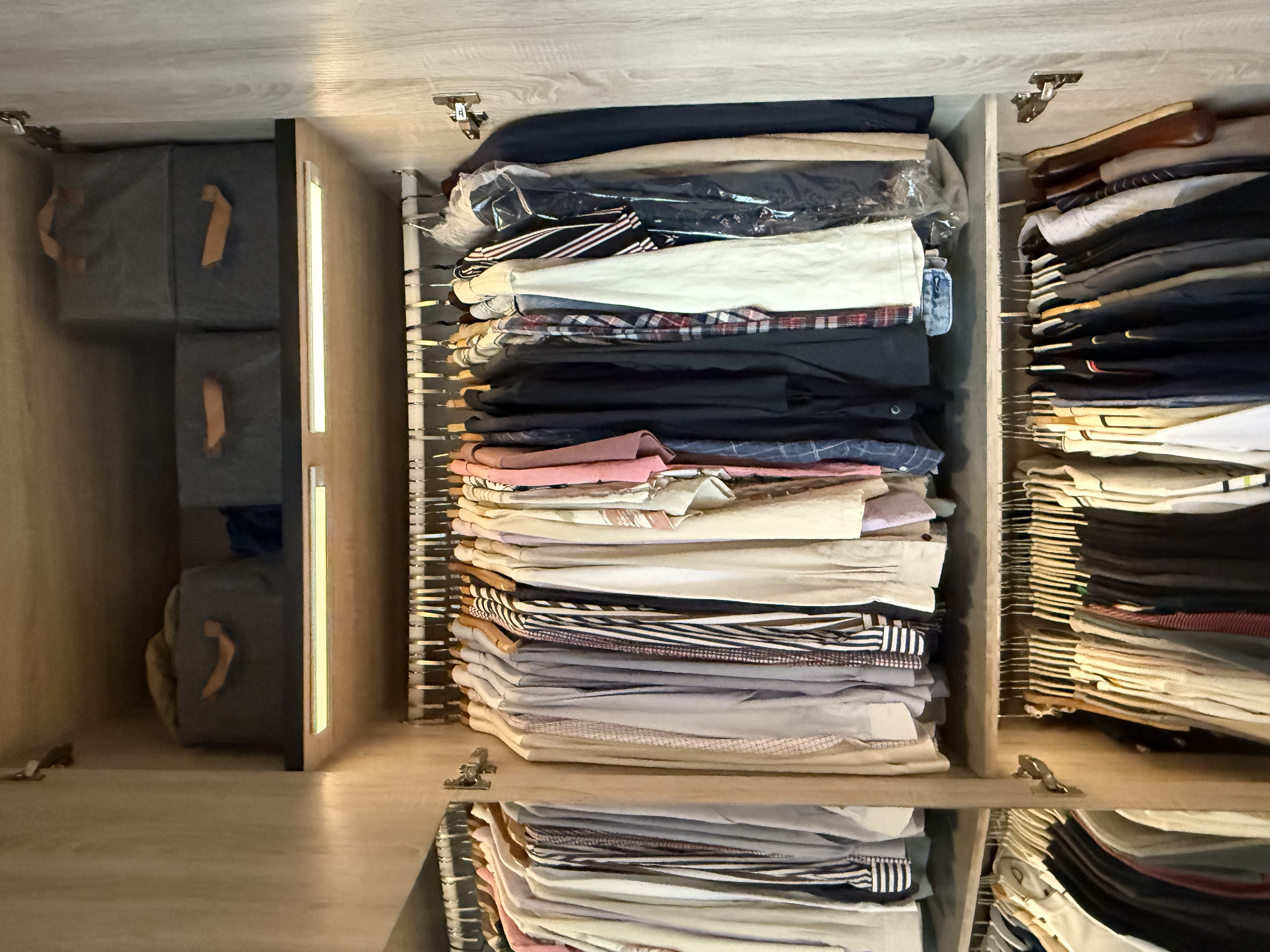 Inside look into our wardrobe with organization tips