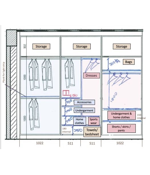 Inside look into our wardrobe with organization tips