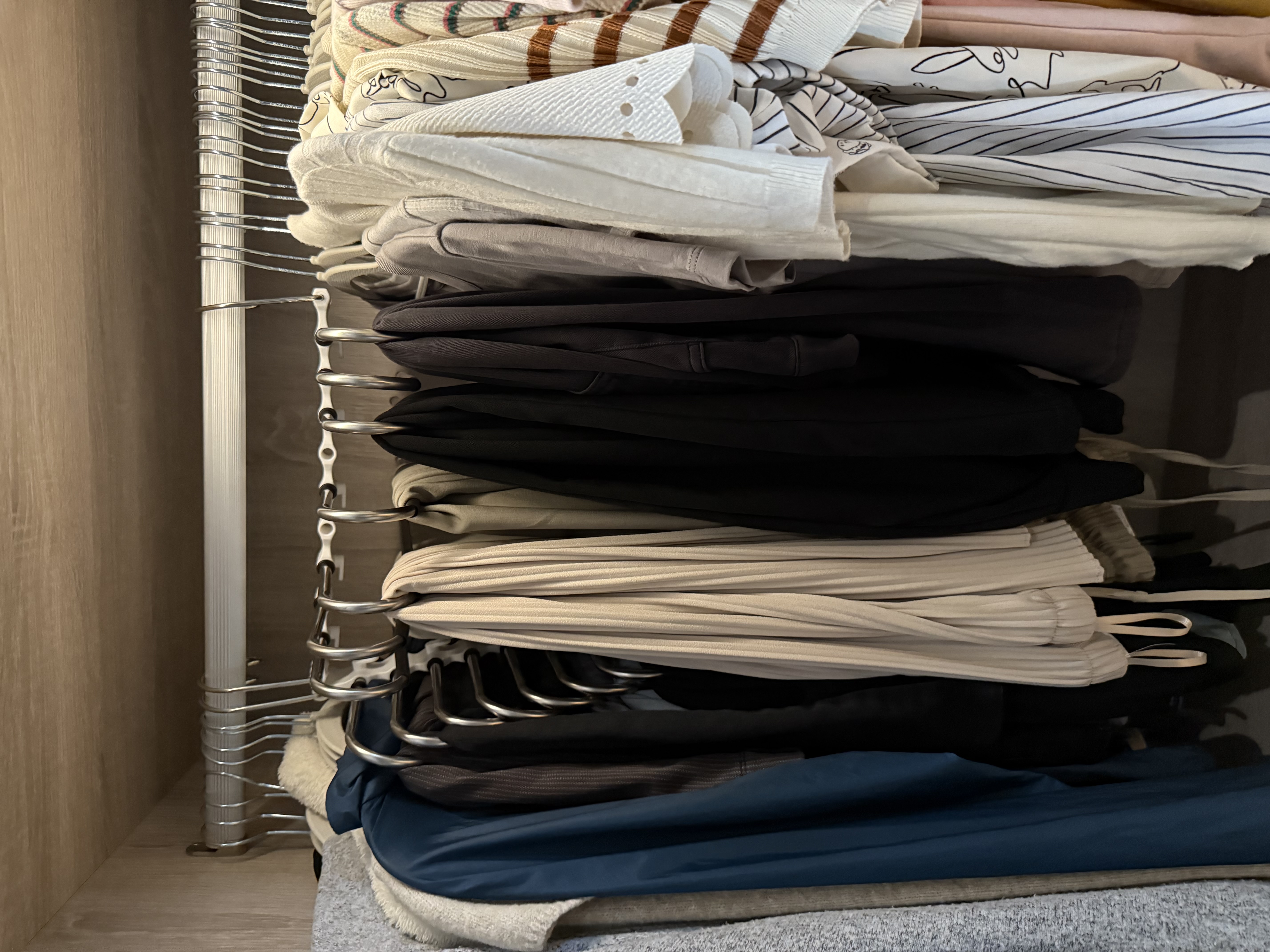 Inside look into our wardrobe with organization tips