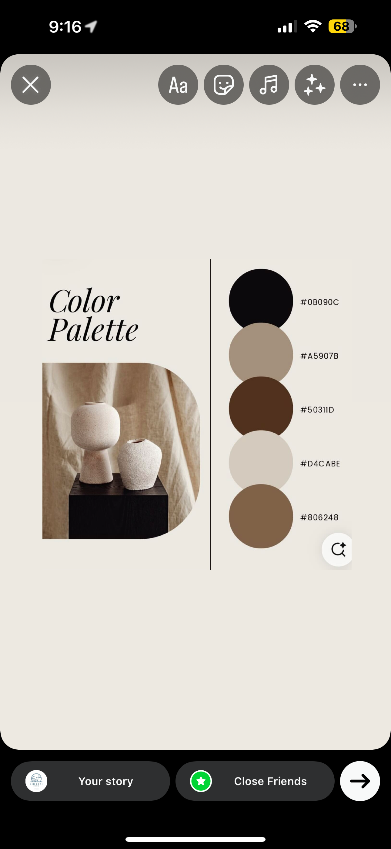 New Home, New Vision, held together by Coffee Colour Palettes.