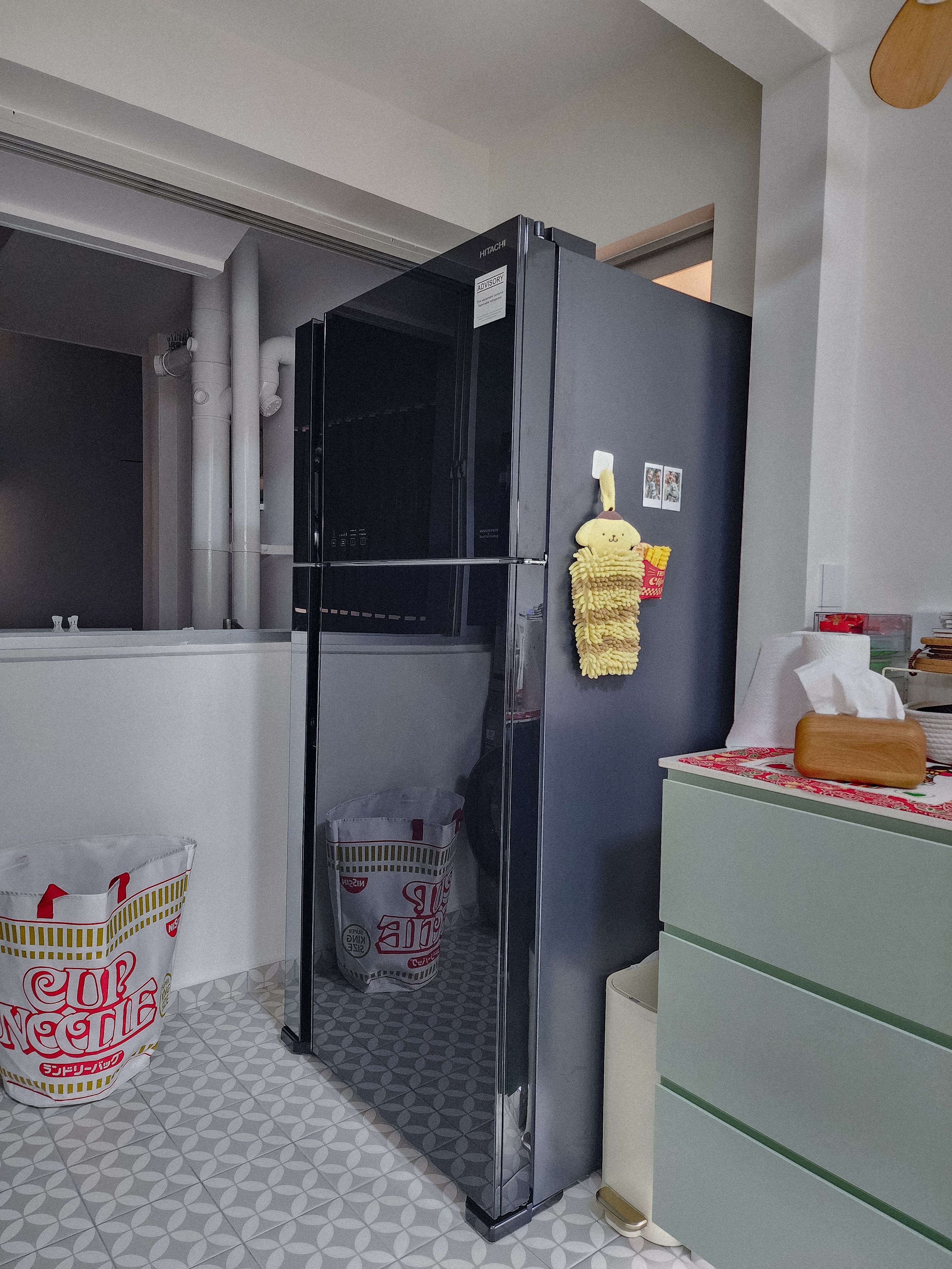 Peranakan inspired kitchen with hidden storage and a power track hack!