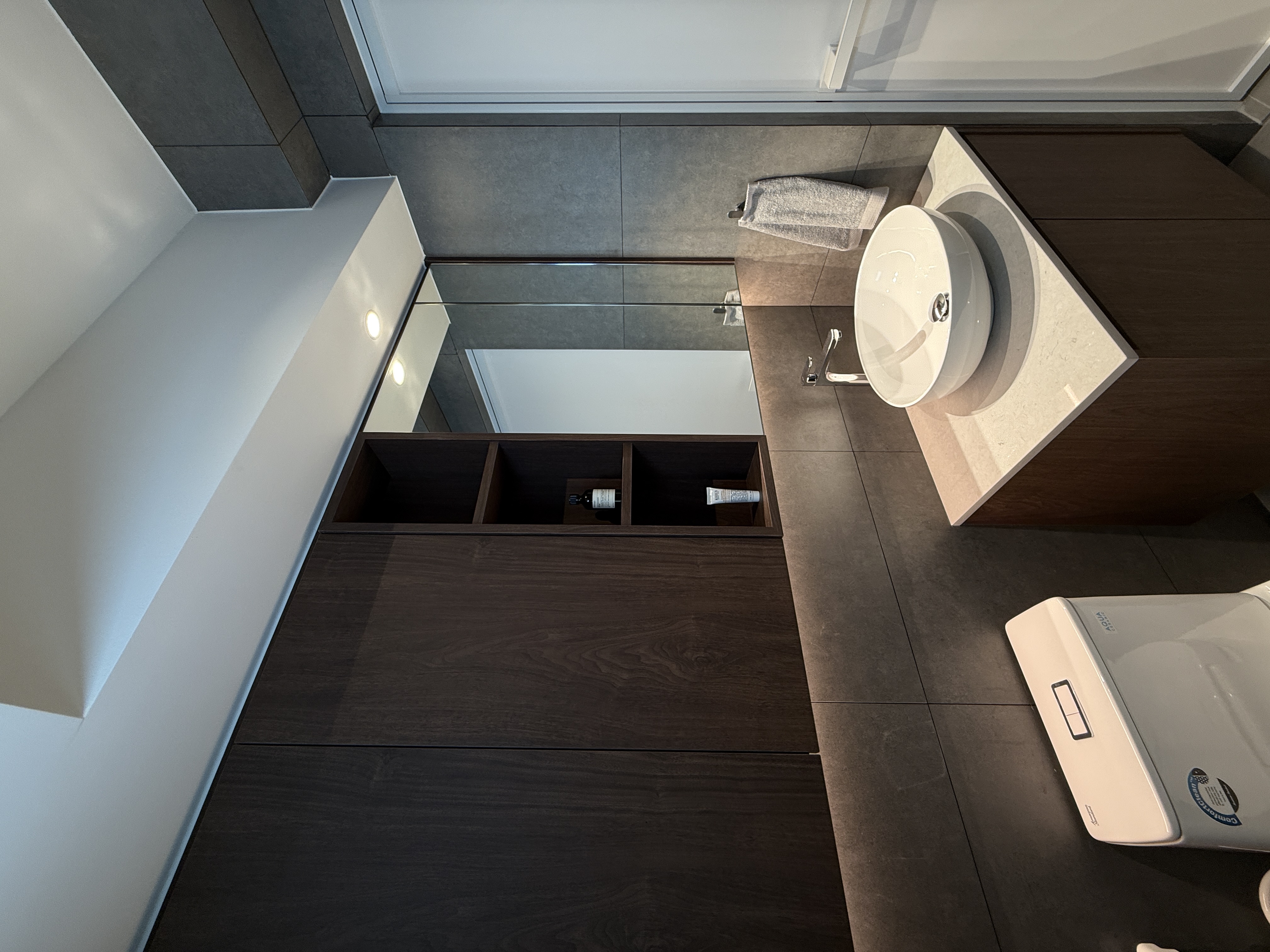 Master Bathroom Goals with Sleek lines and Smart Storage