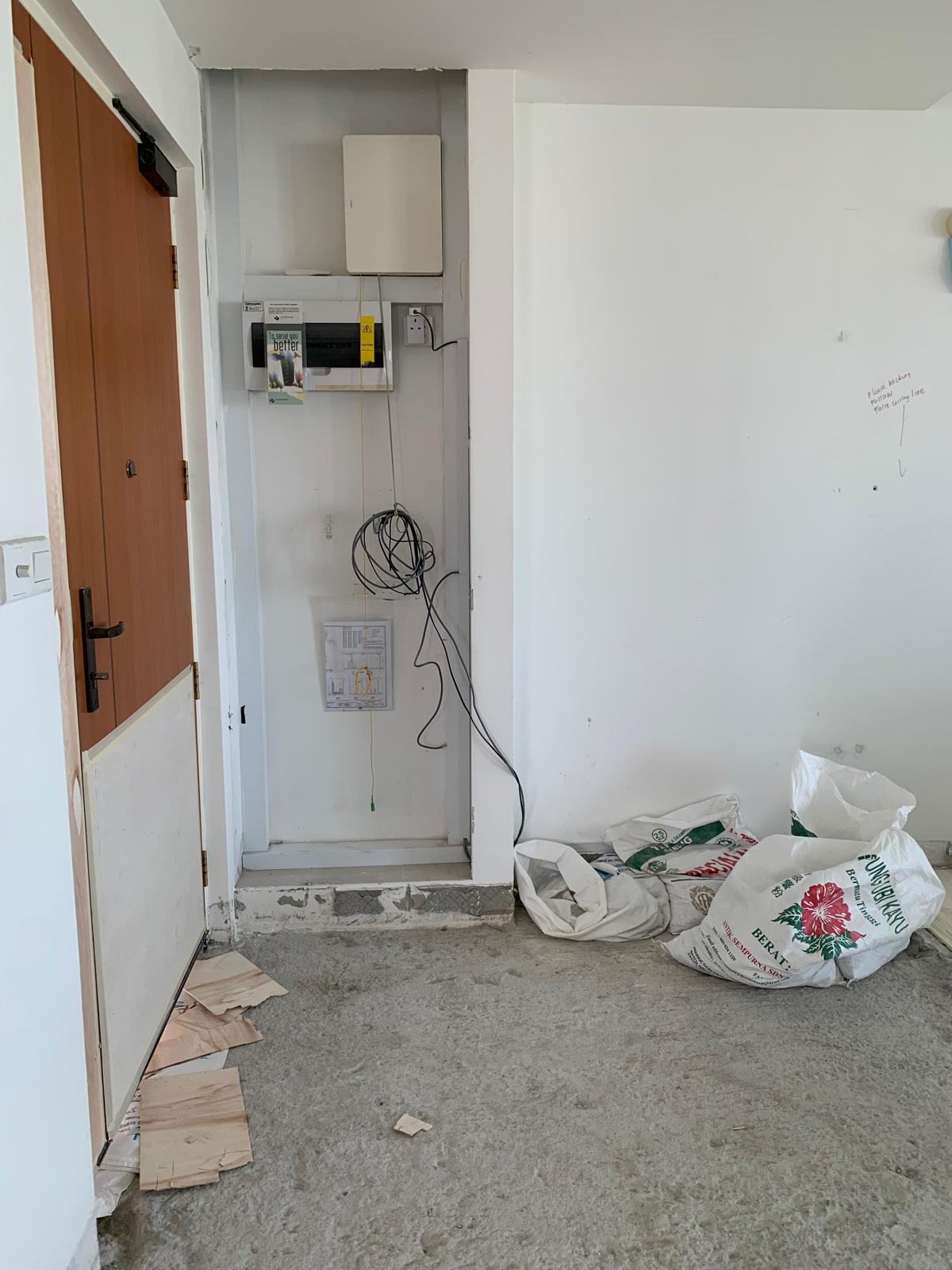 Before vs After : Entryway Transformation with Adjustable Wooden slat