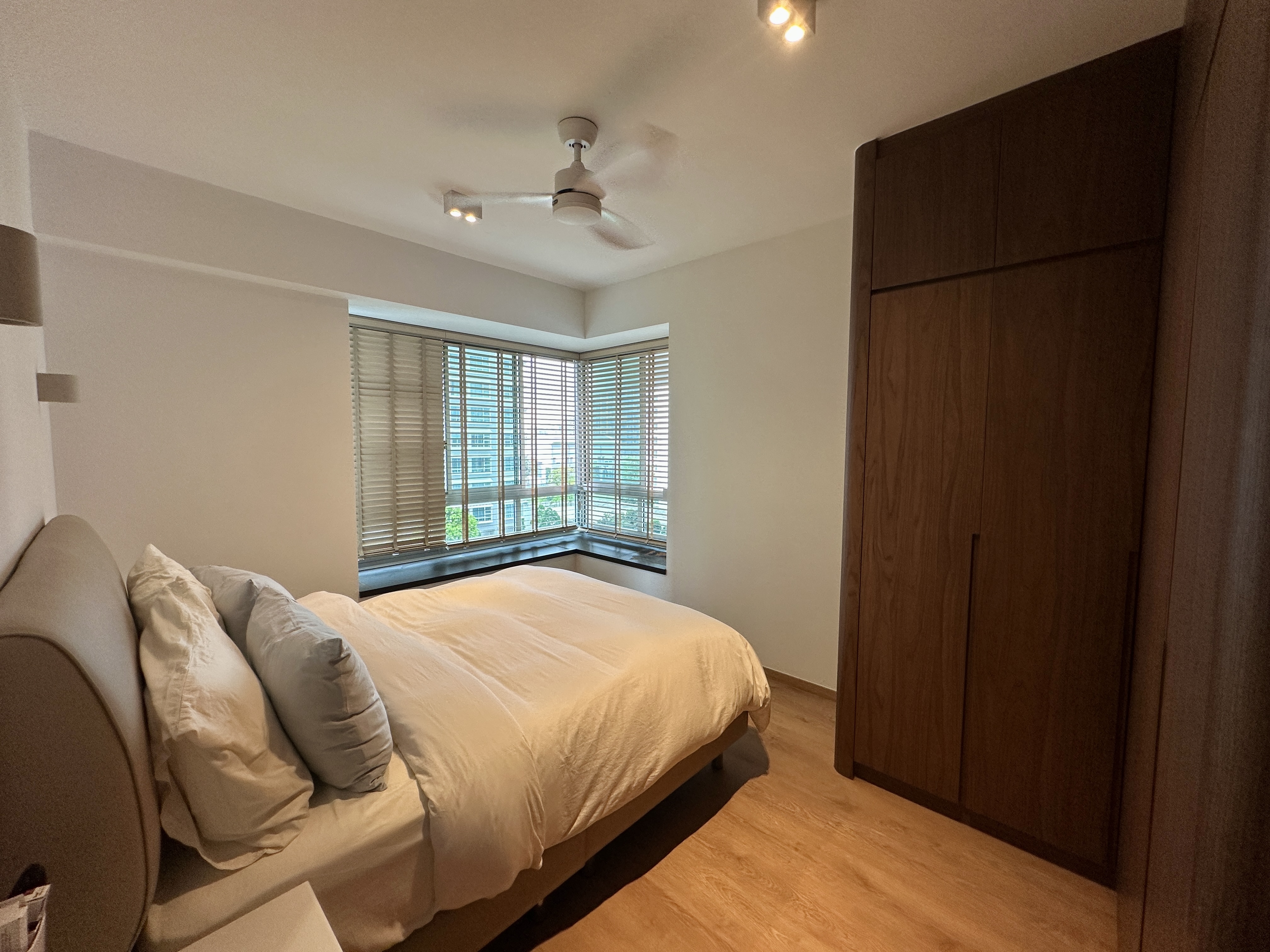 Our Minimalist Bedroom with Dark Wood Tones
