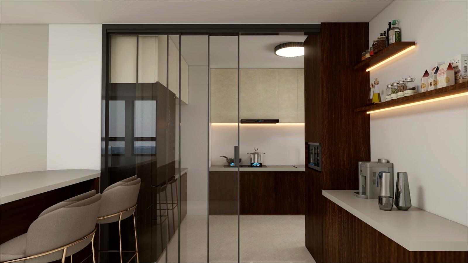 Renovation WIP vs Renders (Living Room & Dining Area)