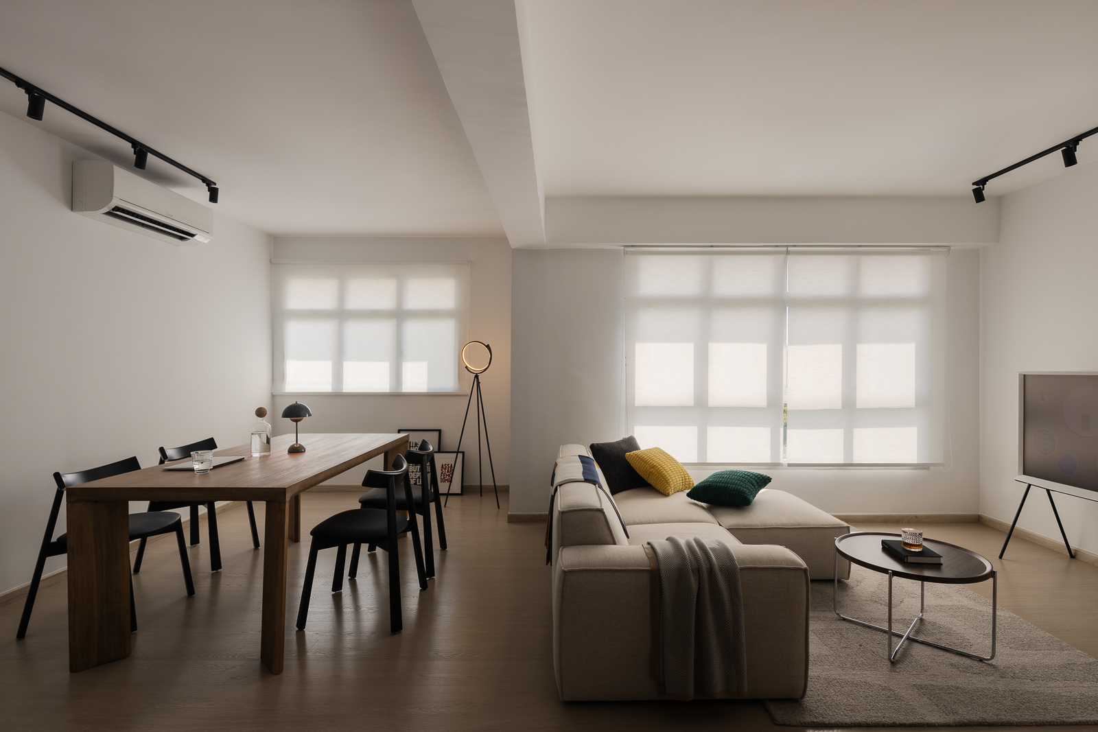 Minimalist design for a bachelor pad.