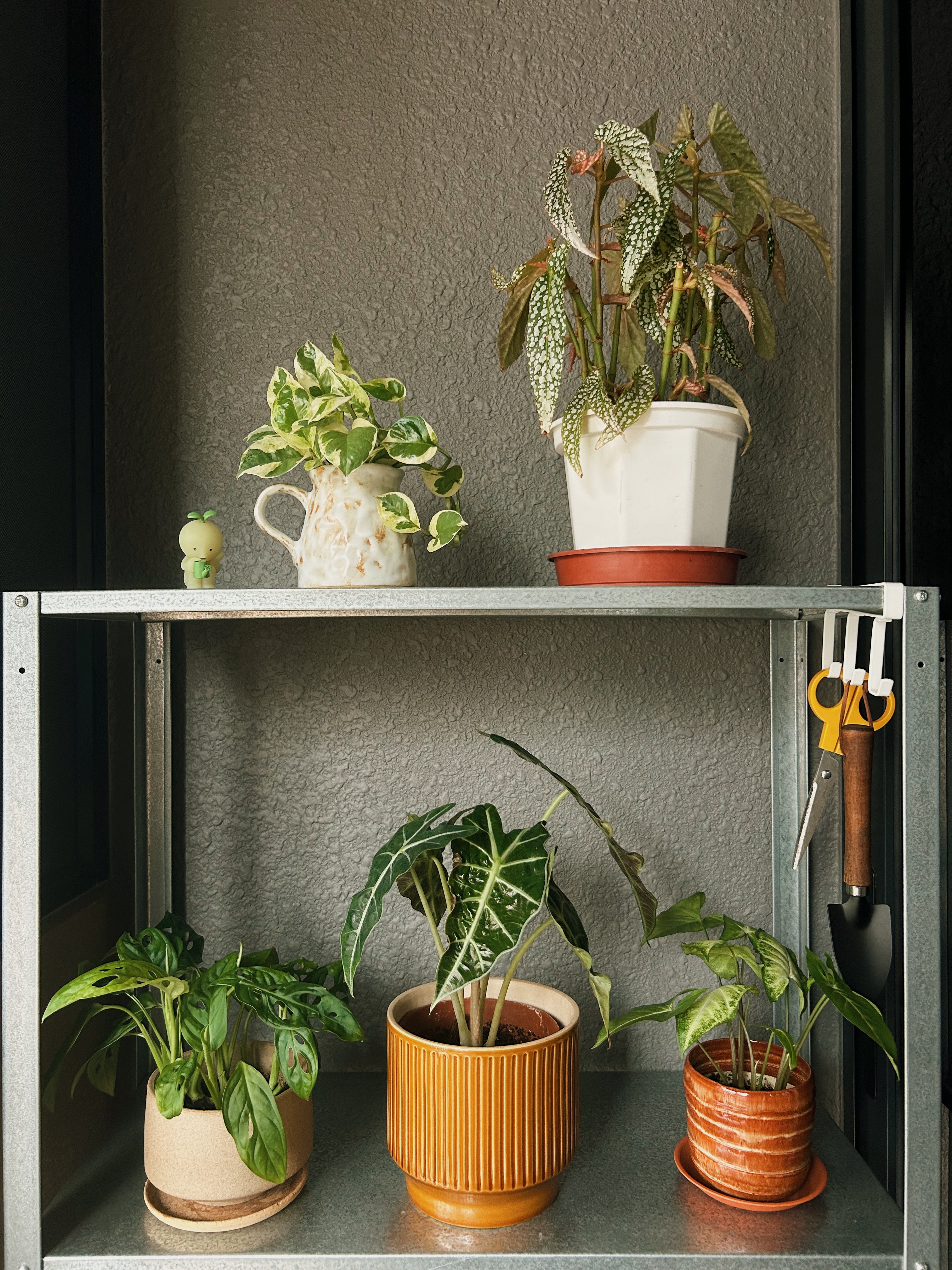 alfresco dining on our balcony ft. mini garden