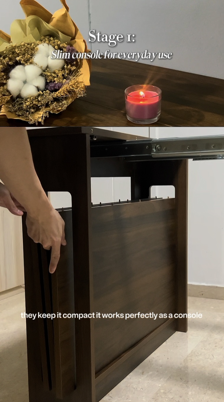 Flexi table + bench set for the best space saving