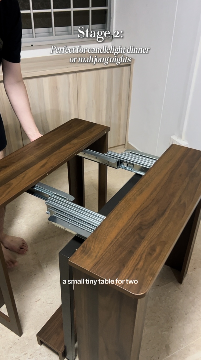 Flexi table + bench set for the best space saving