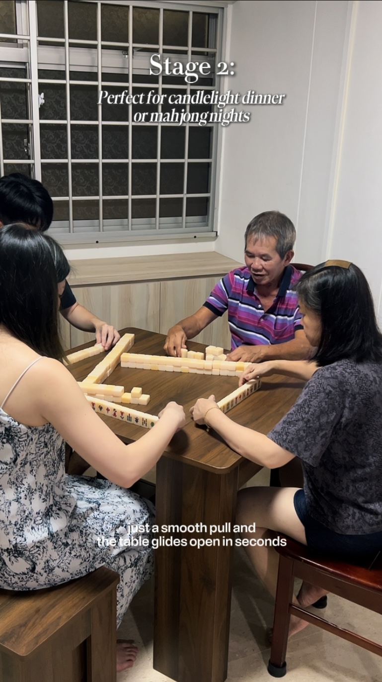 Flexi table + bench set for the best space saving