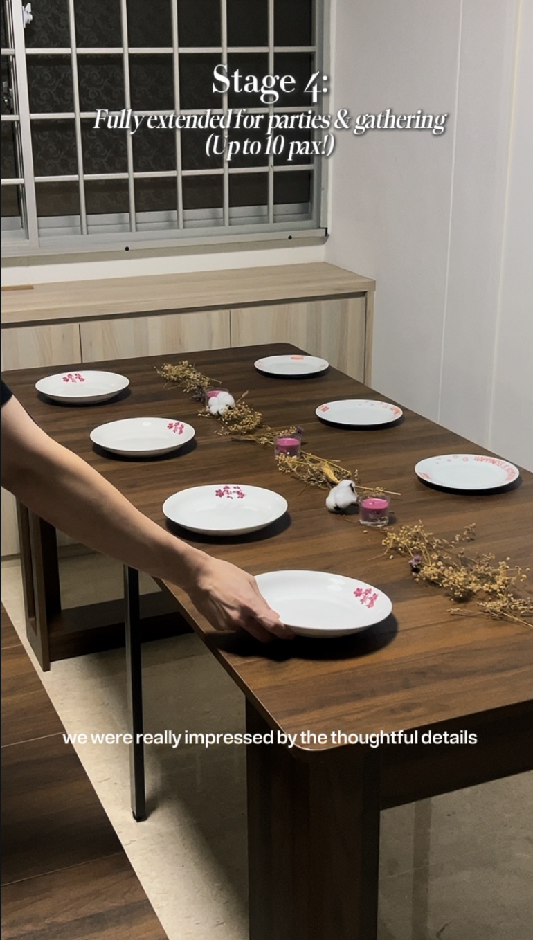 Flexi table + bench set for the best space saving