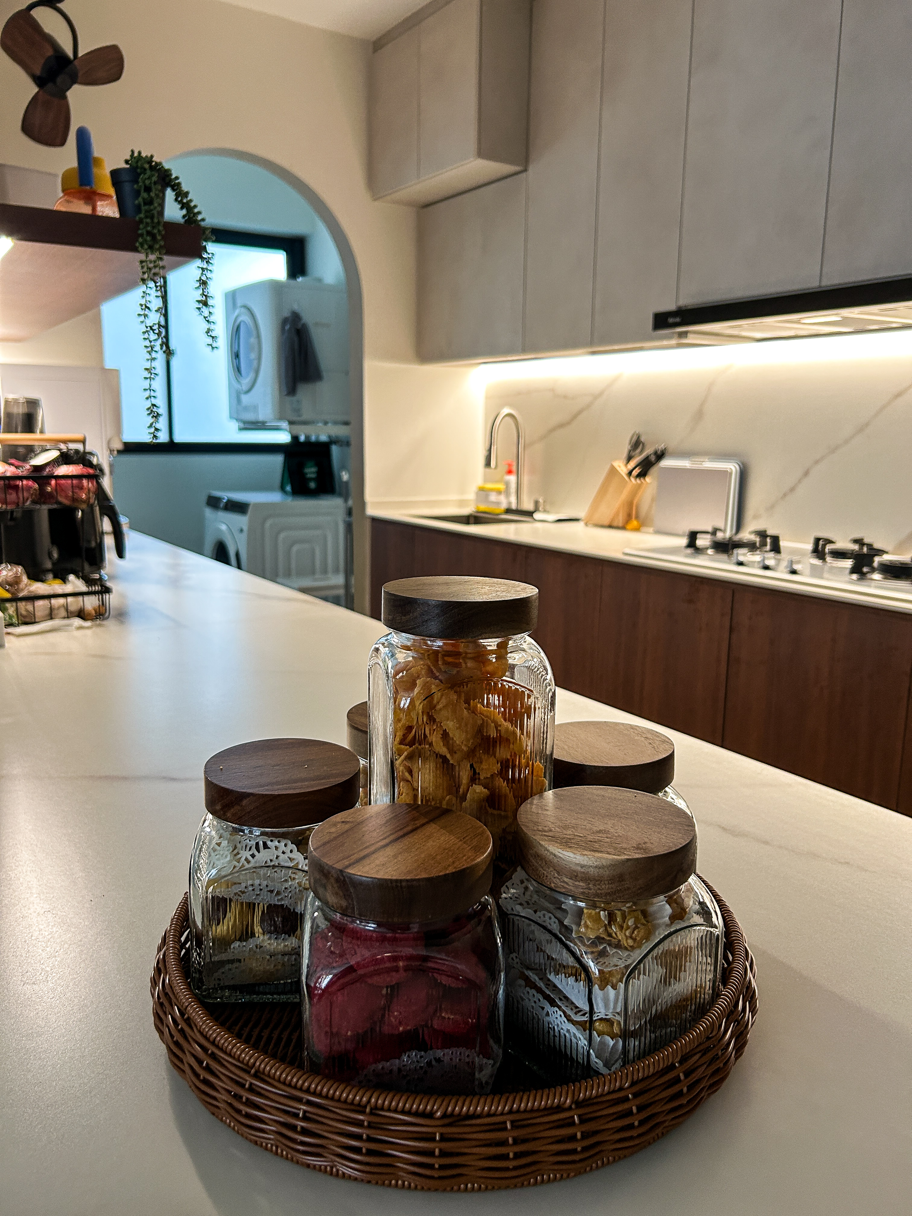 #Hacked - Curved service yard entrance, and open kitchen.