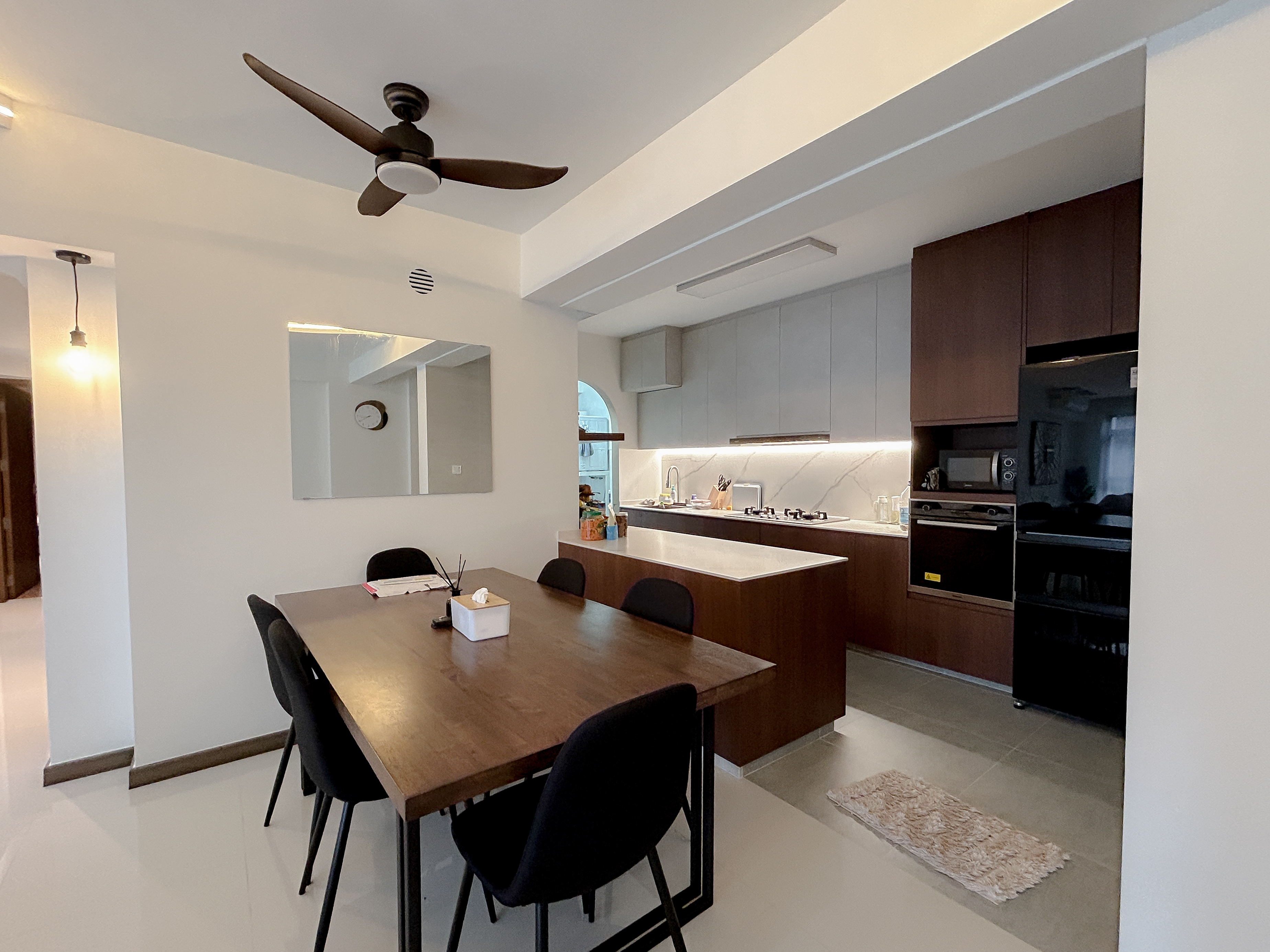 #Hacked - Curved service yard entrance, and open kitchen.