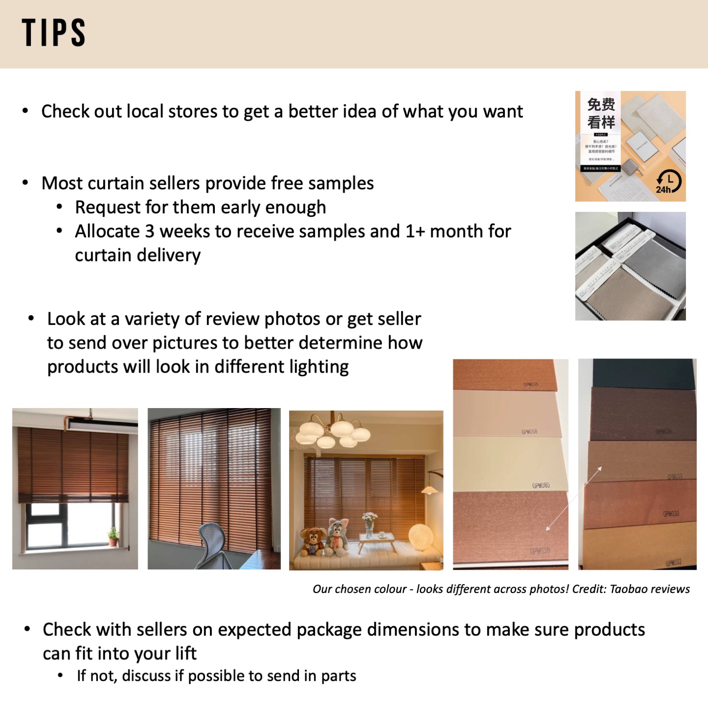 Saving $$ with blinds & curtains from Taobao