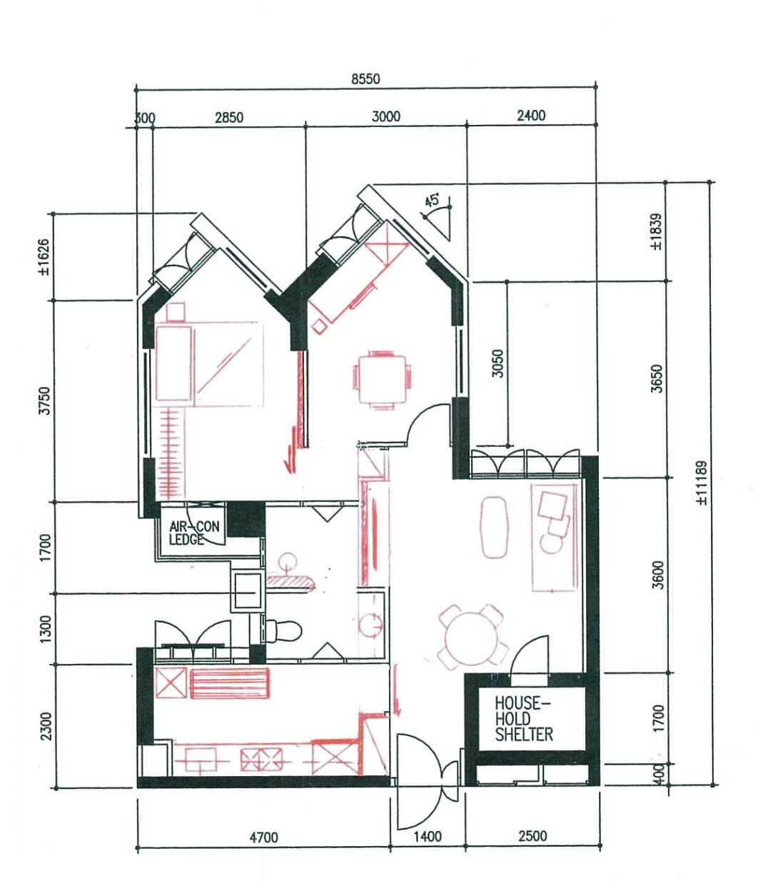 Designed for him: simplicity, comfort and space | 3-room $60k reno