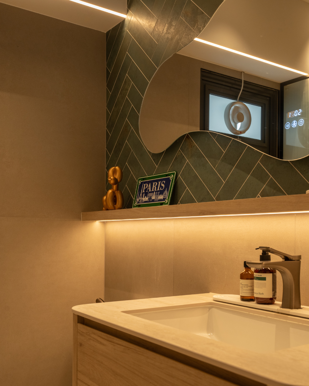 Our bathroom feature wall journey