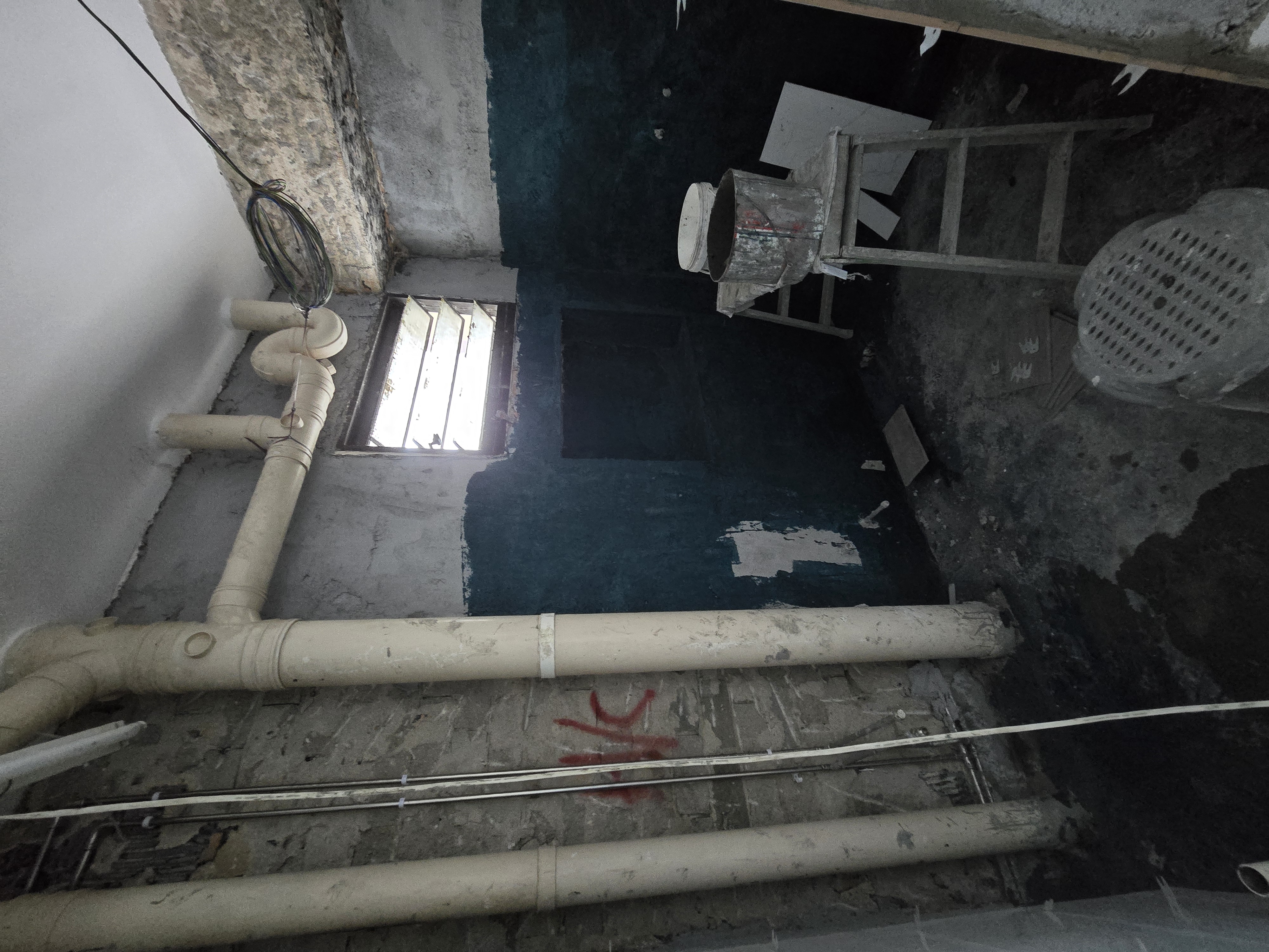 Bared house that shows the progress