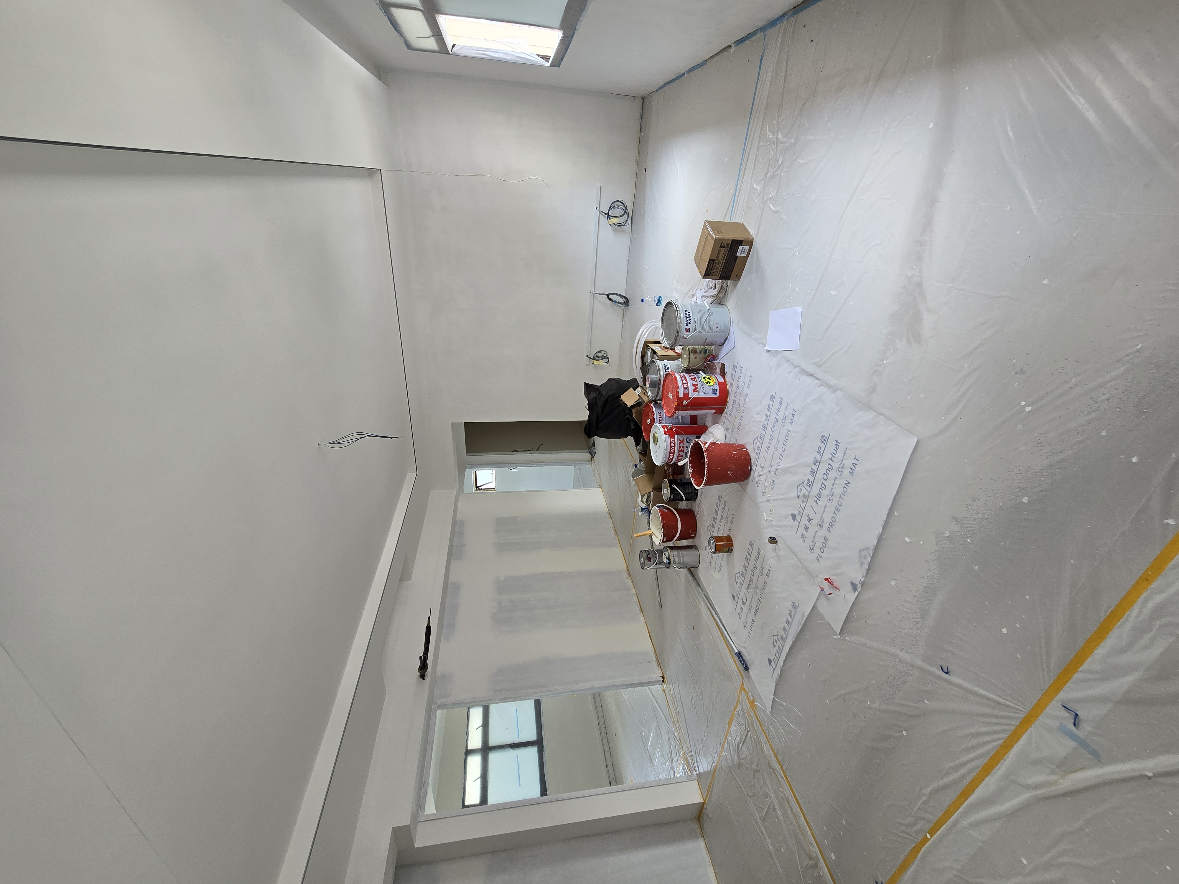 Bared house that shows the progress