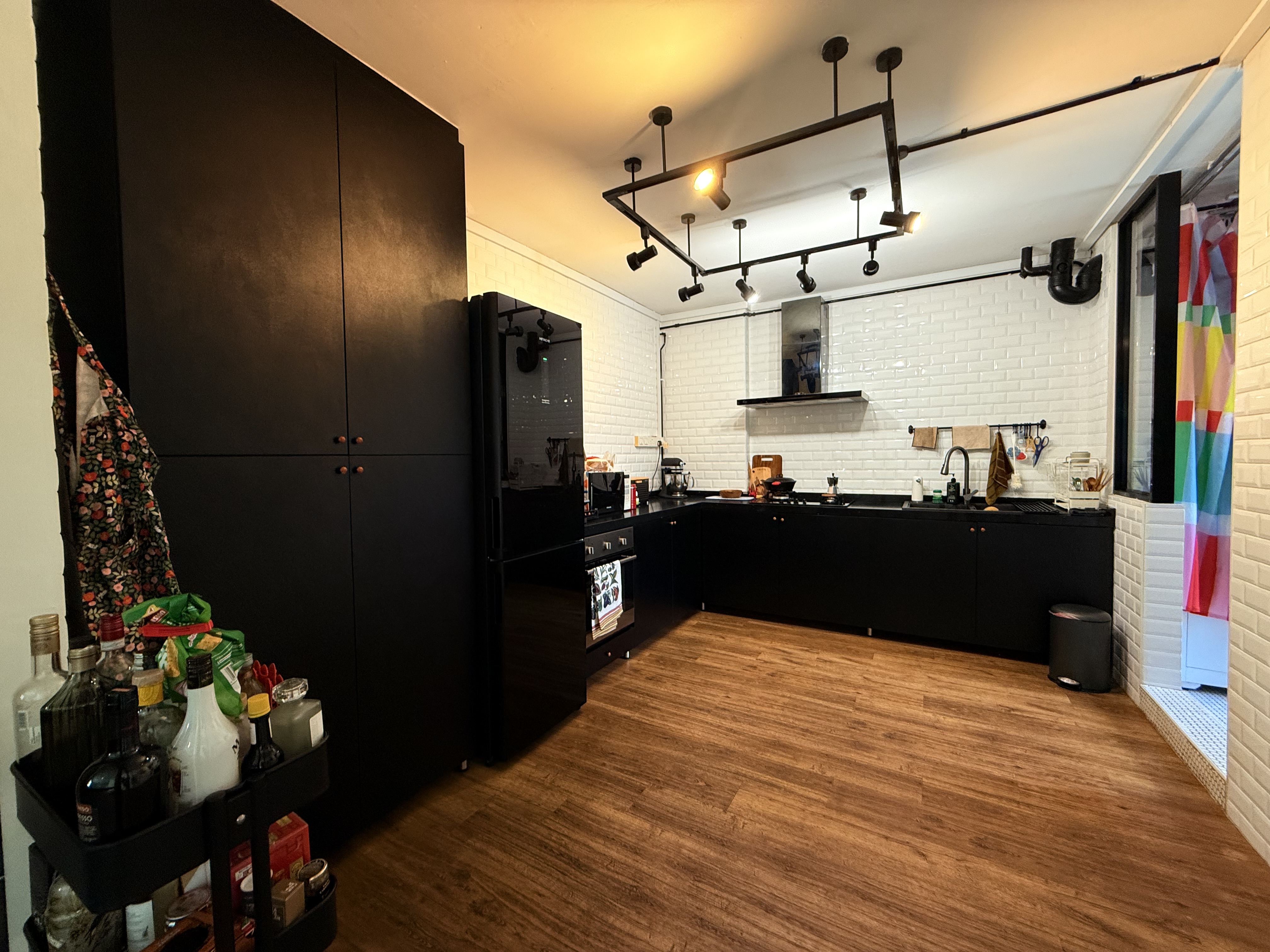 Bold shapes and colours here.