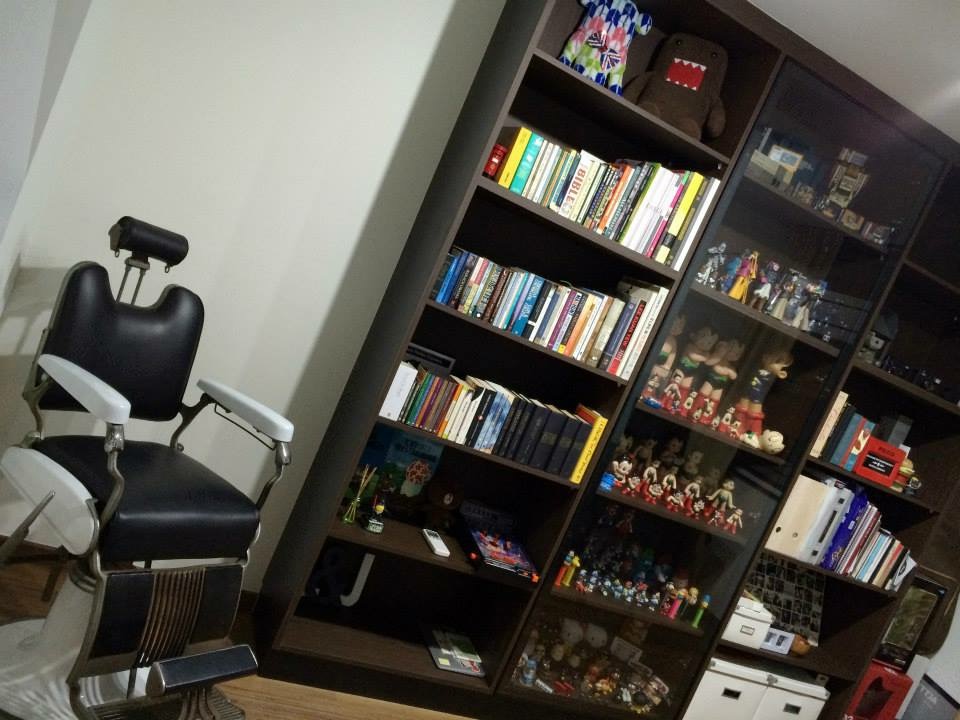 Bold shapes and colours here.