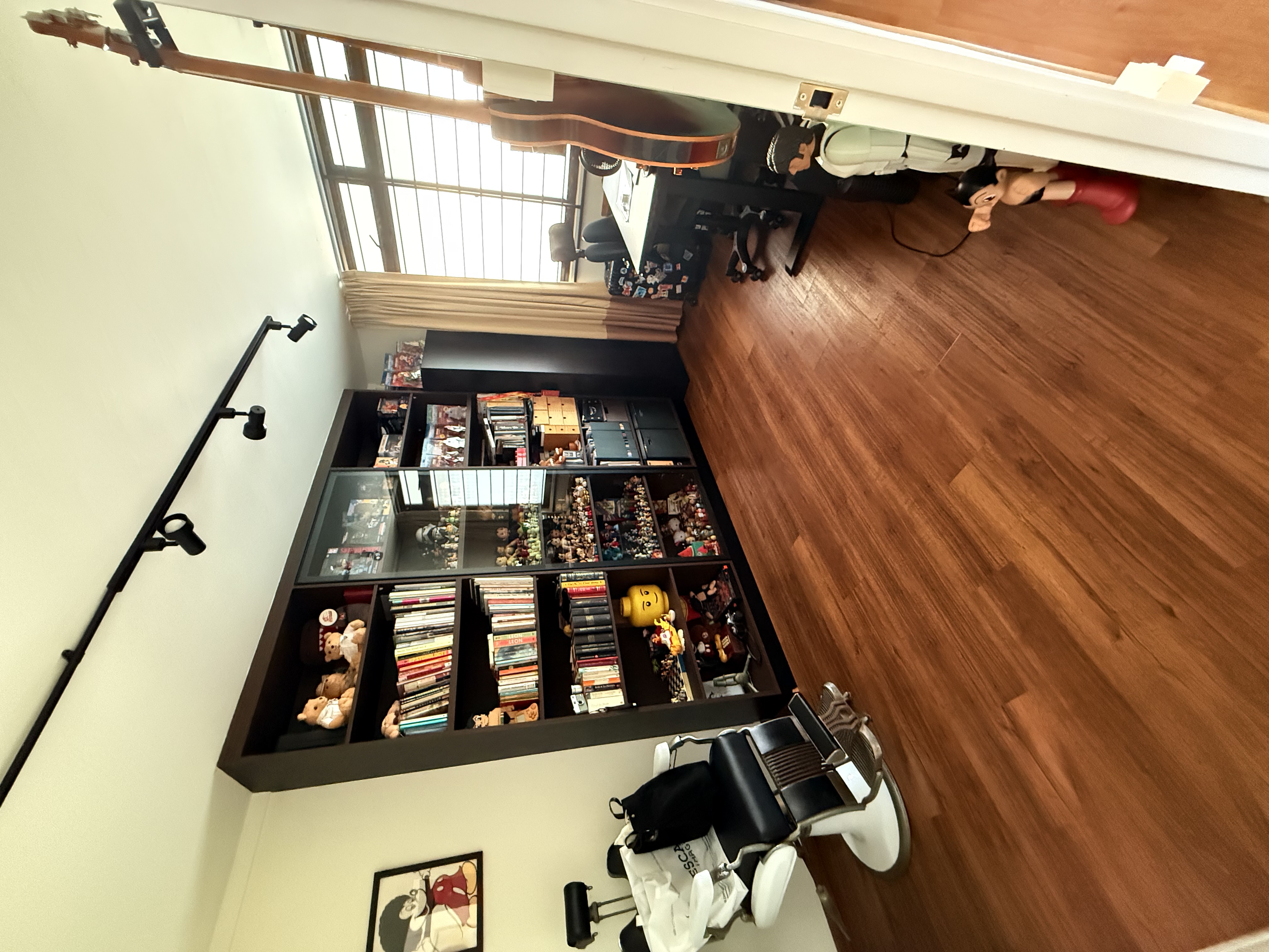 Bold shapes and colours here.