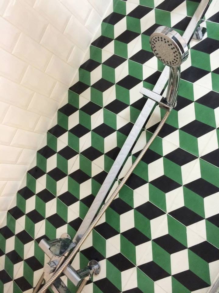 Bold shapes and colours here.