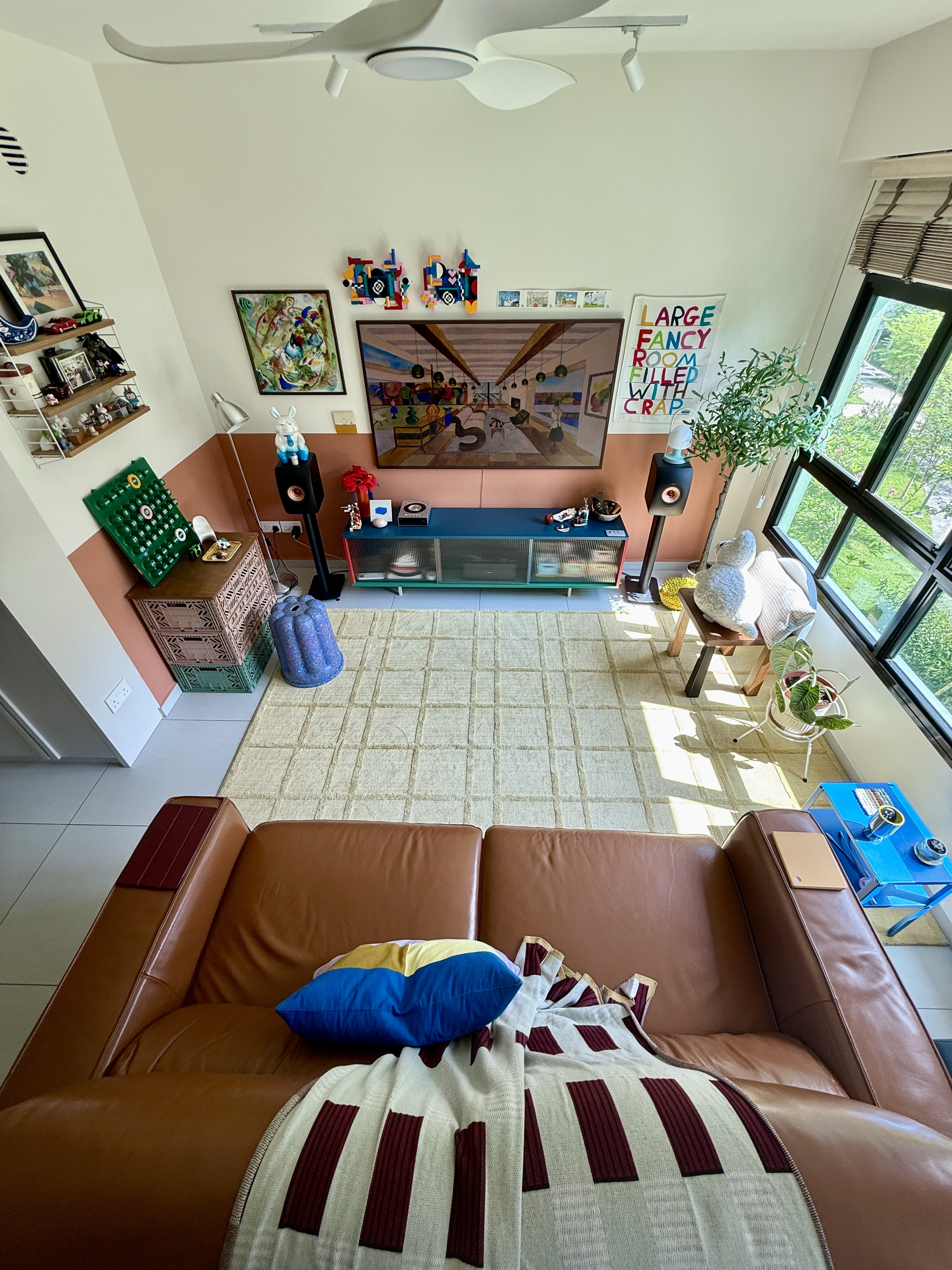 Inside-our-no-built-in,-eclectic-living-room!-