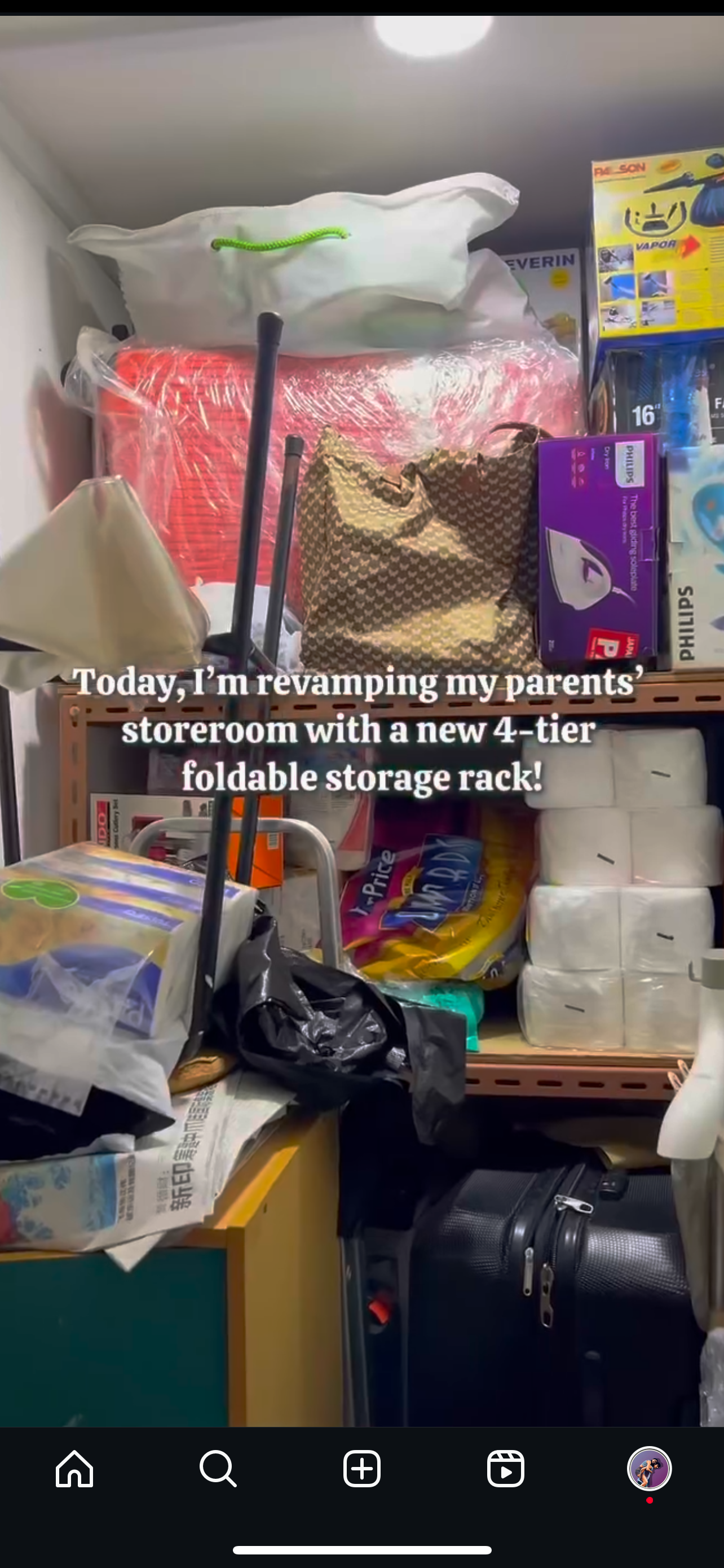 Storeroom-revamp-with-this-foldable-rack!