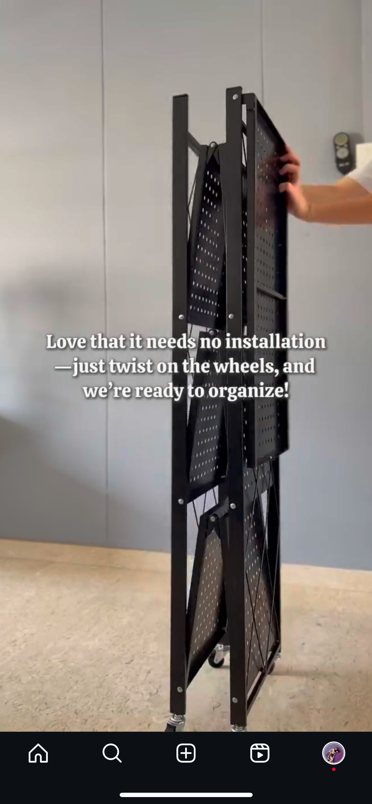 Storeroom revamp with this foldable rack!