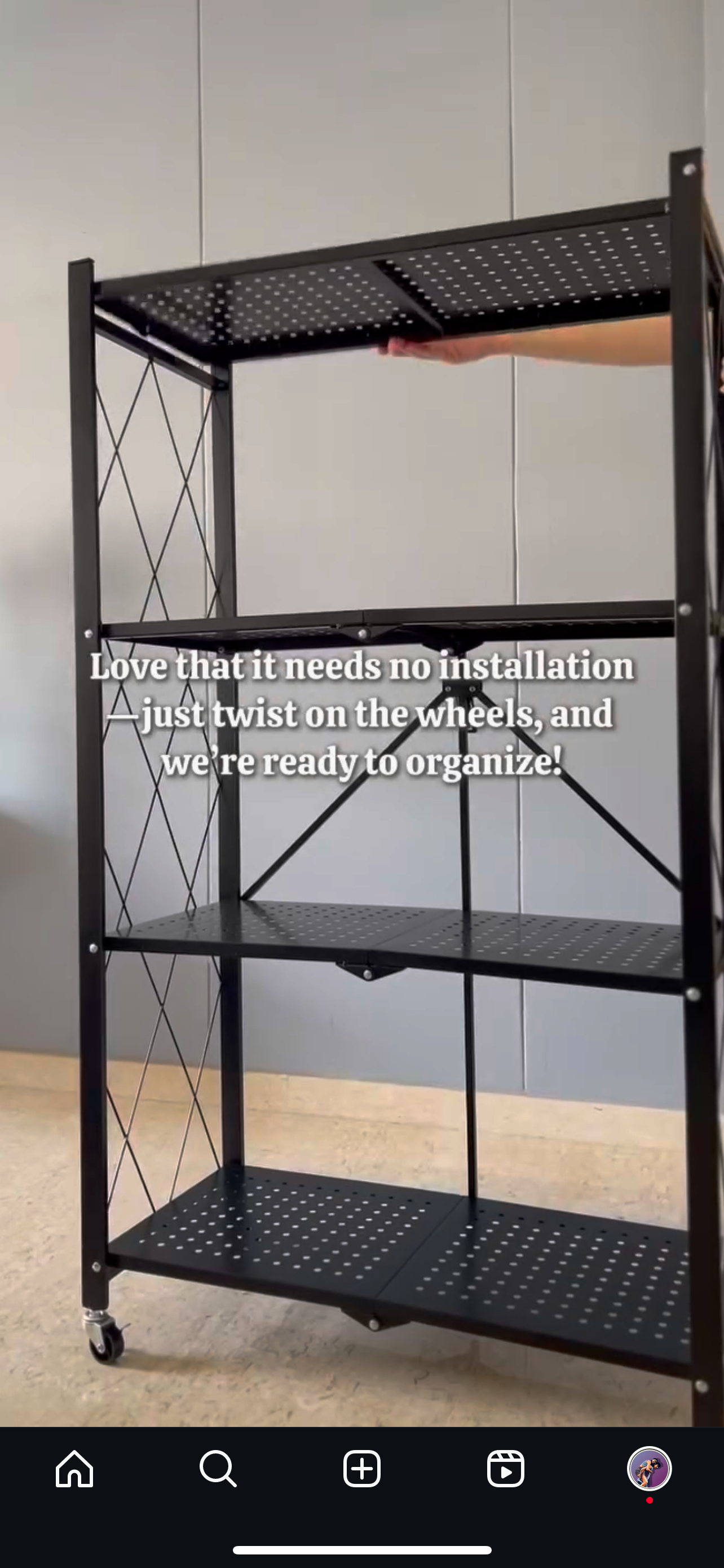 Storeroom revamp with this foldable rack!