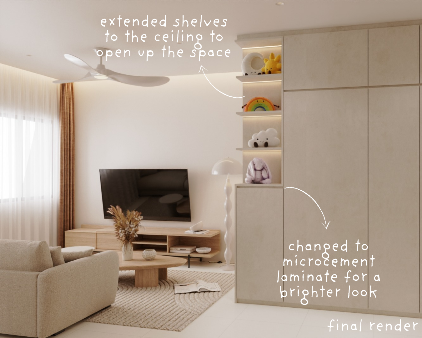 3D RENDER: LIVING ROOM 🛋️