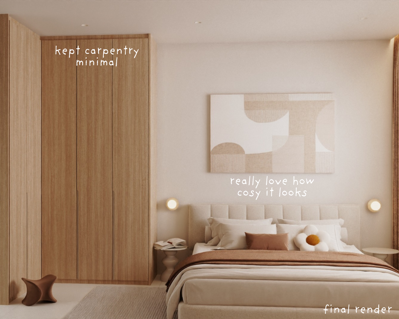 3D RENDER: MASTER BEDROOM 🛏️