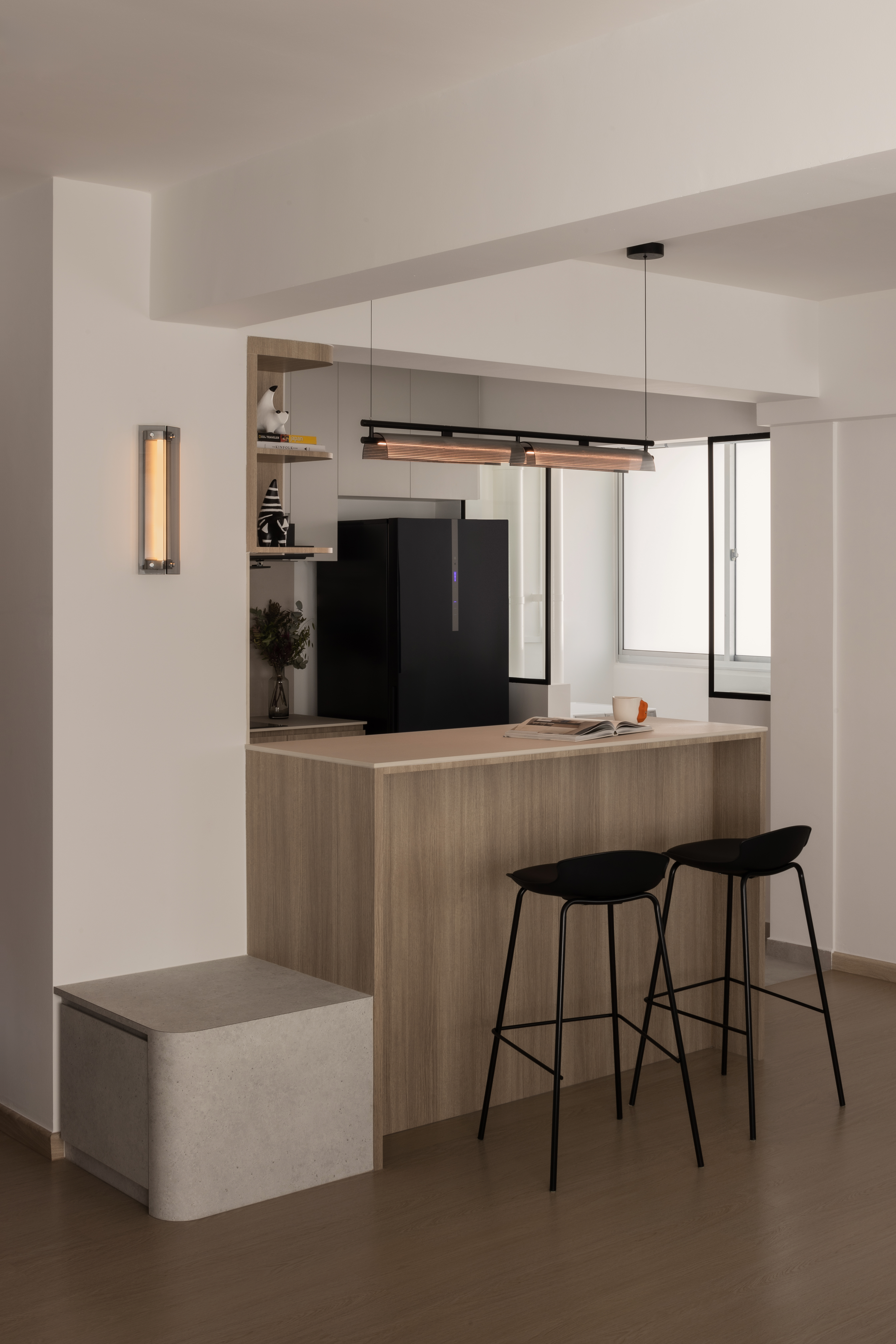 Minimalist design for a bachelor pad.