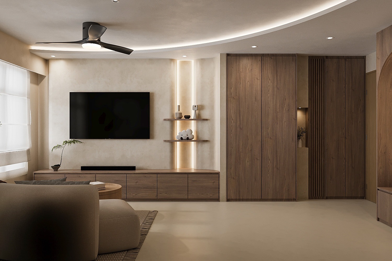 Home Tour: 3D Render Version Japandi X Wabi-Sabi