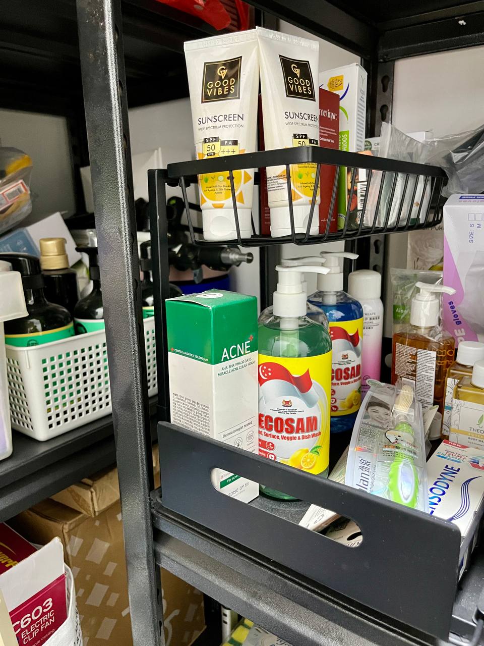 We have a mini-supermarket in our Bomb Shelter!