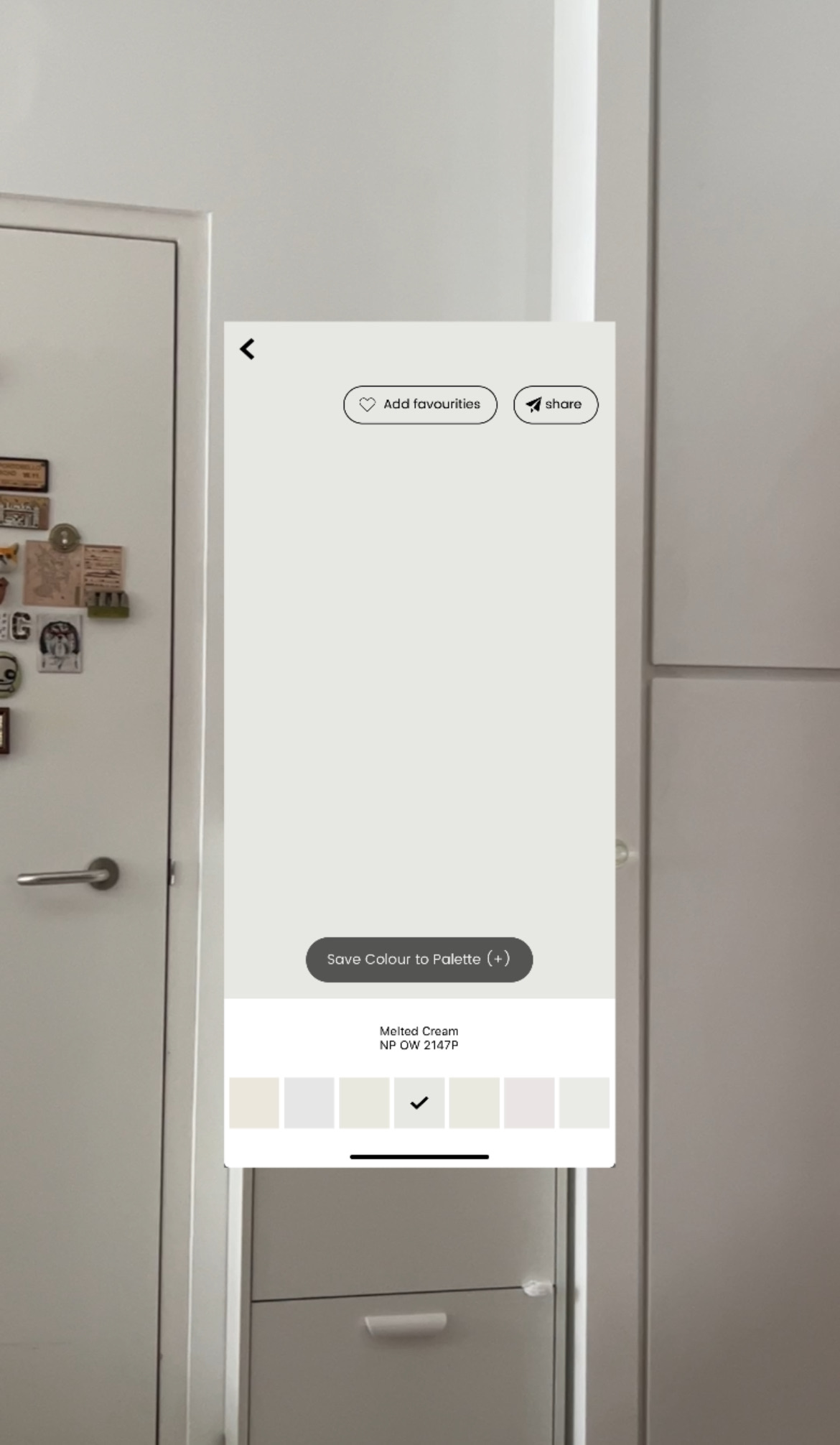 We use the Nippon Paint app to choose our paint shades!