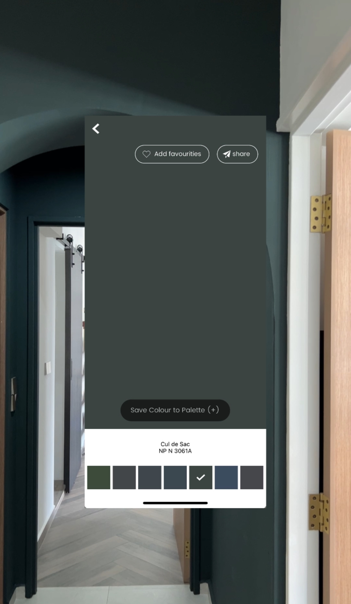 We use the Nippon Paint app to choose our paint shades!