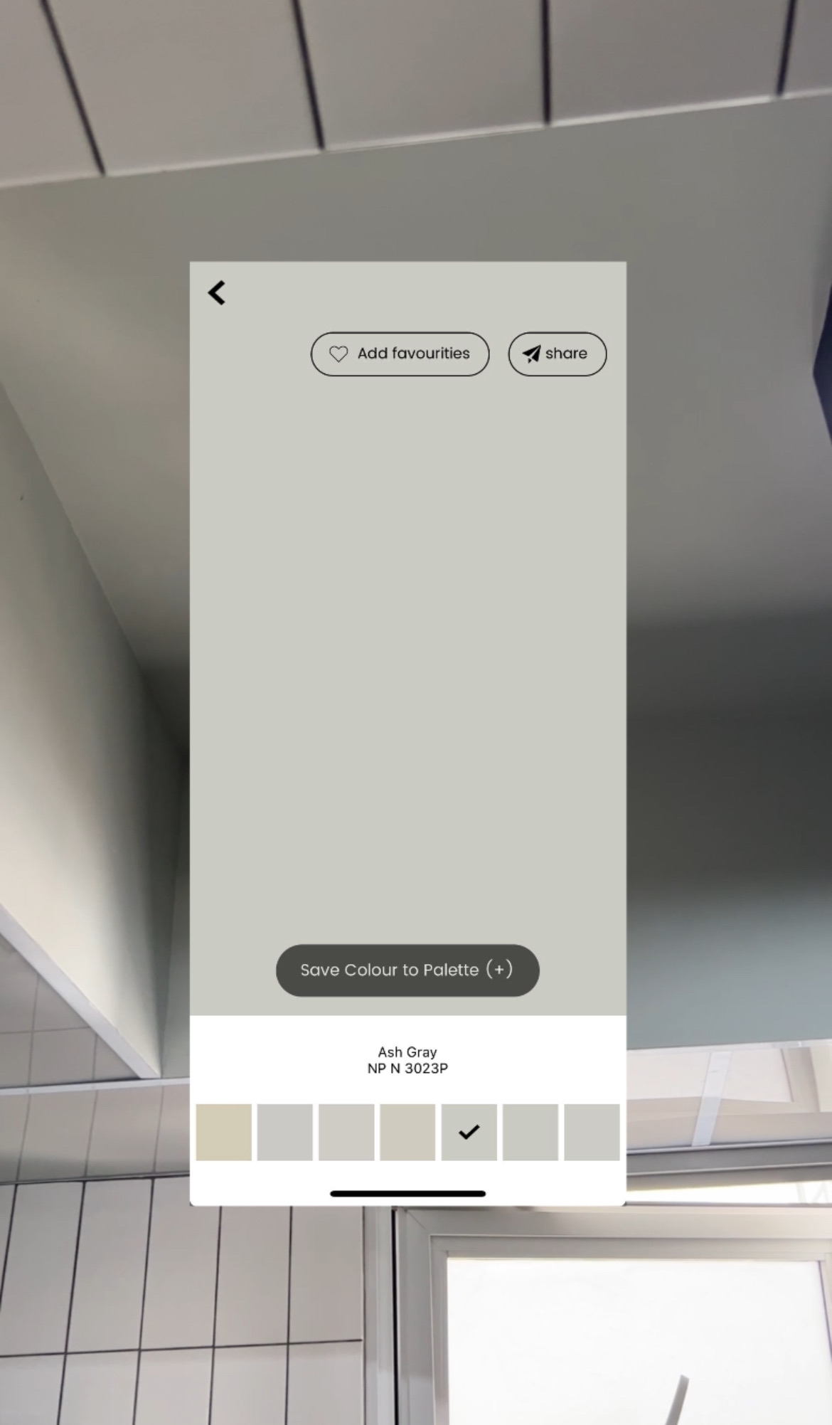 We use the Nippon Paint app to choose our paint shades!
