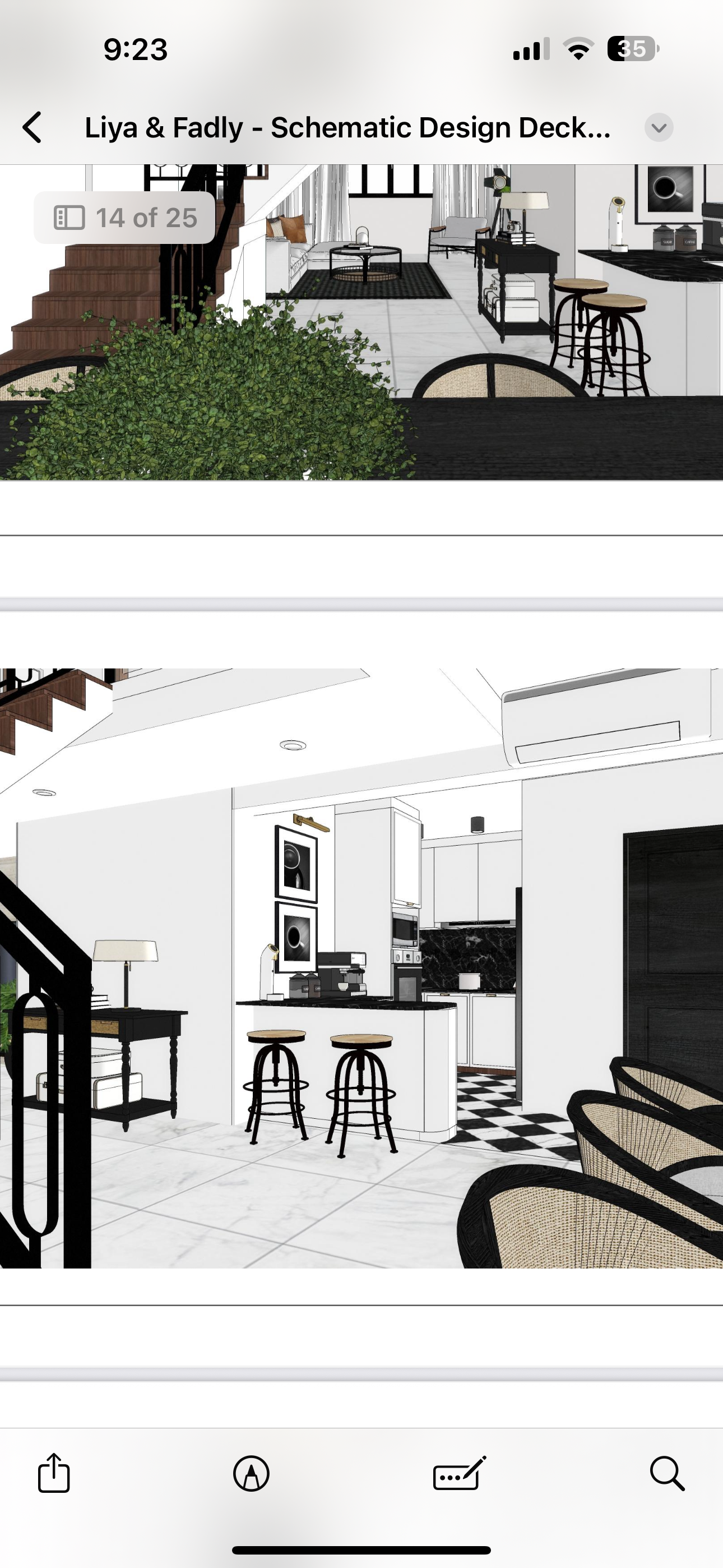 1st render: Glimpse of the dream and start of more decision making