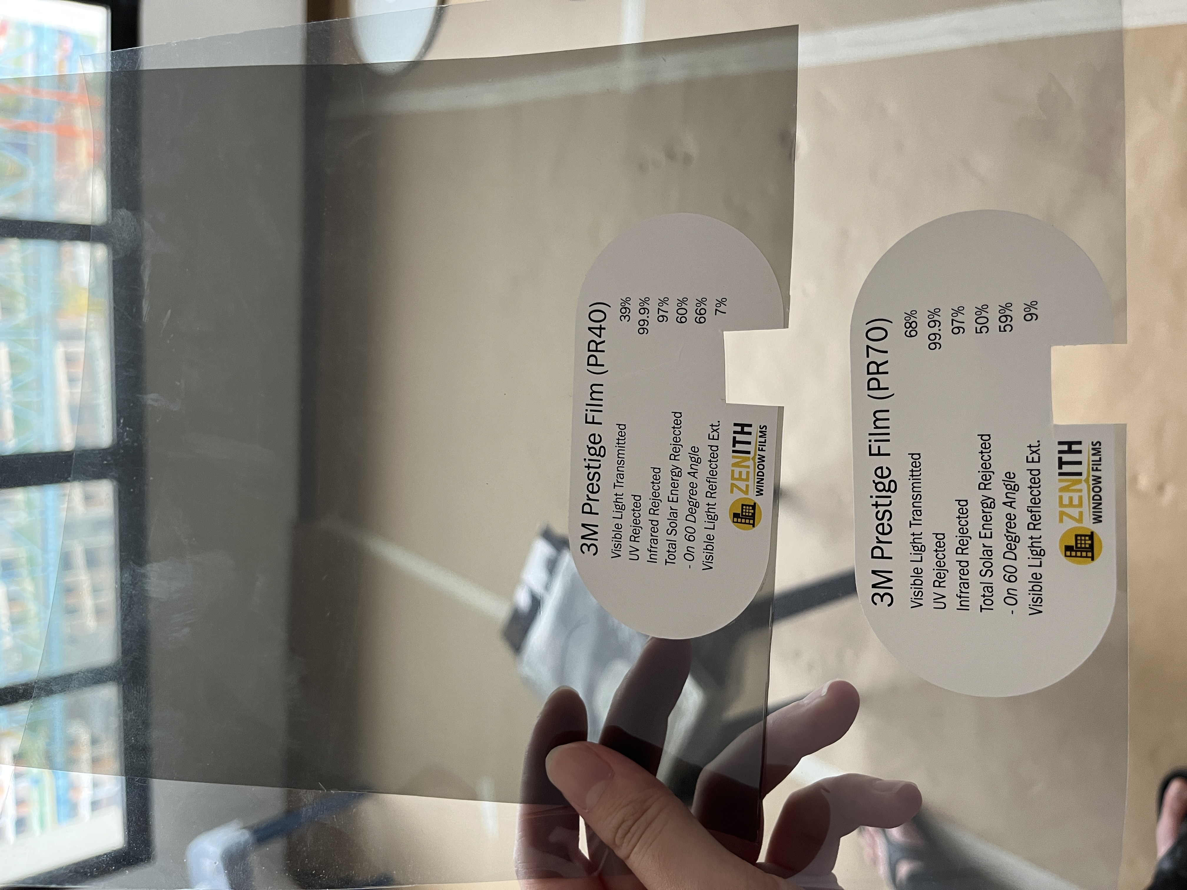 Get Solar Films to block out UV and infrared heat!