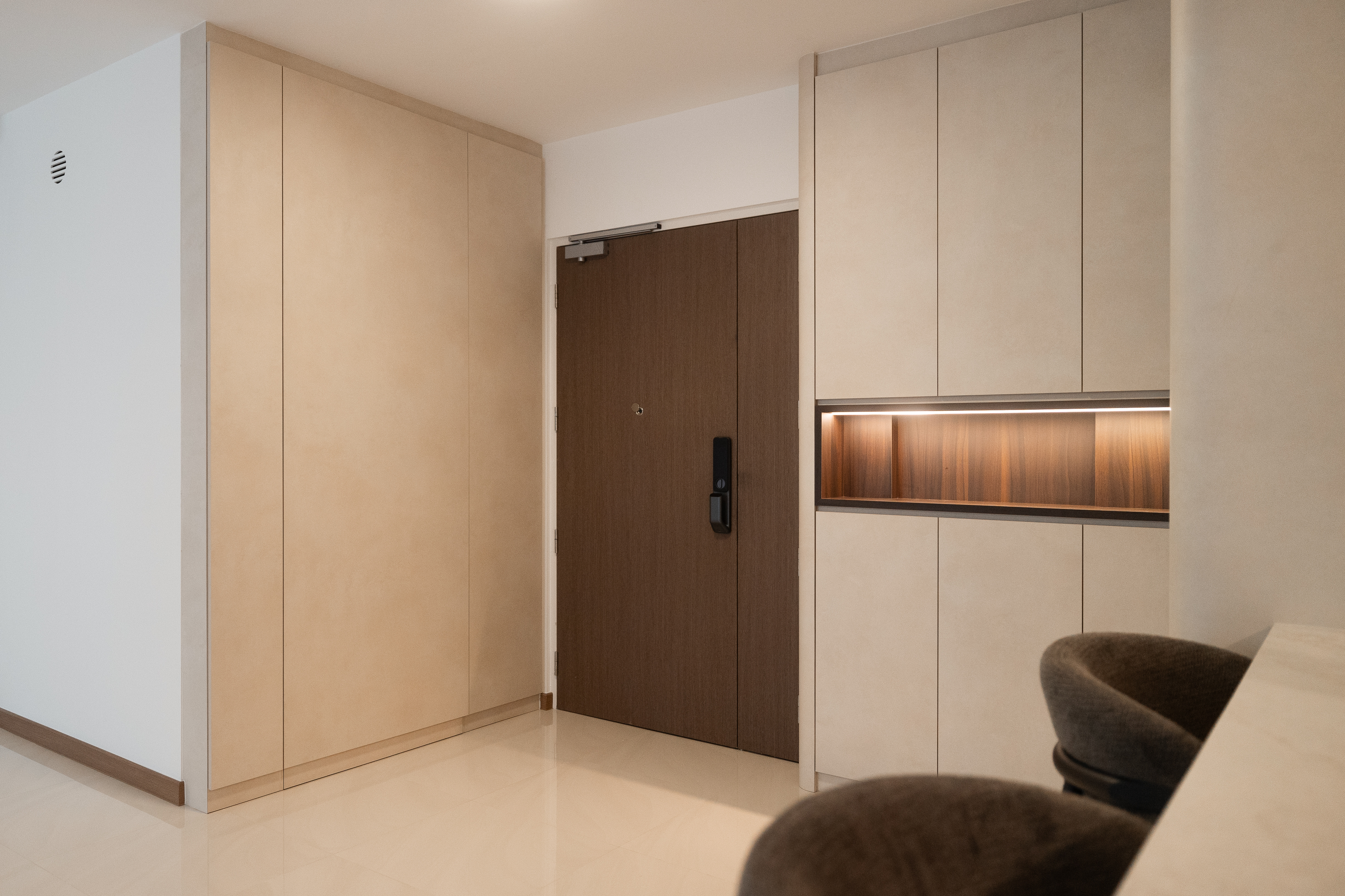 Entryway to our 5 room modern organic themed BTO