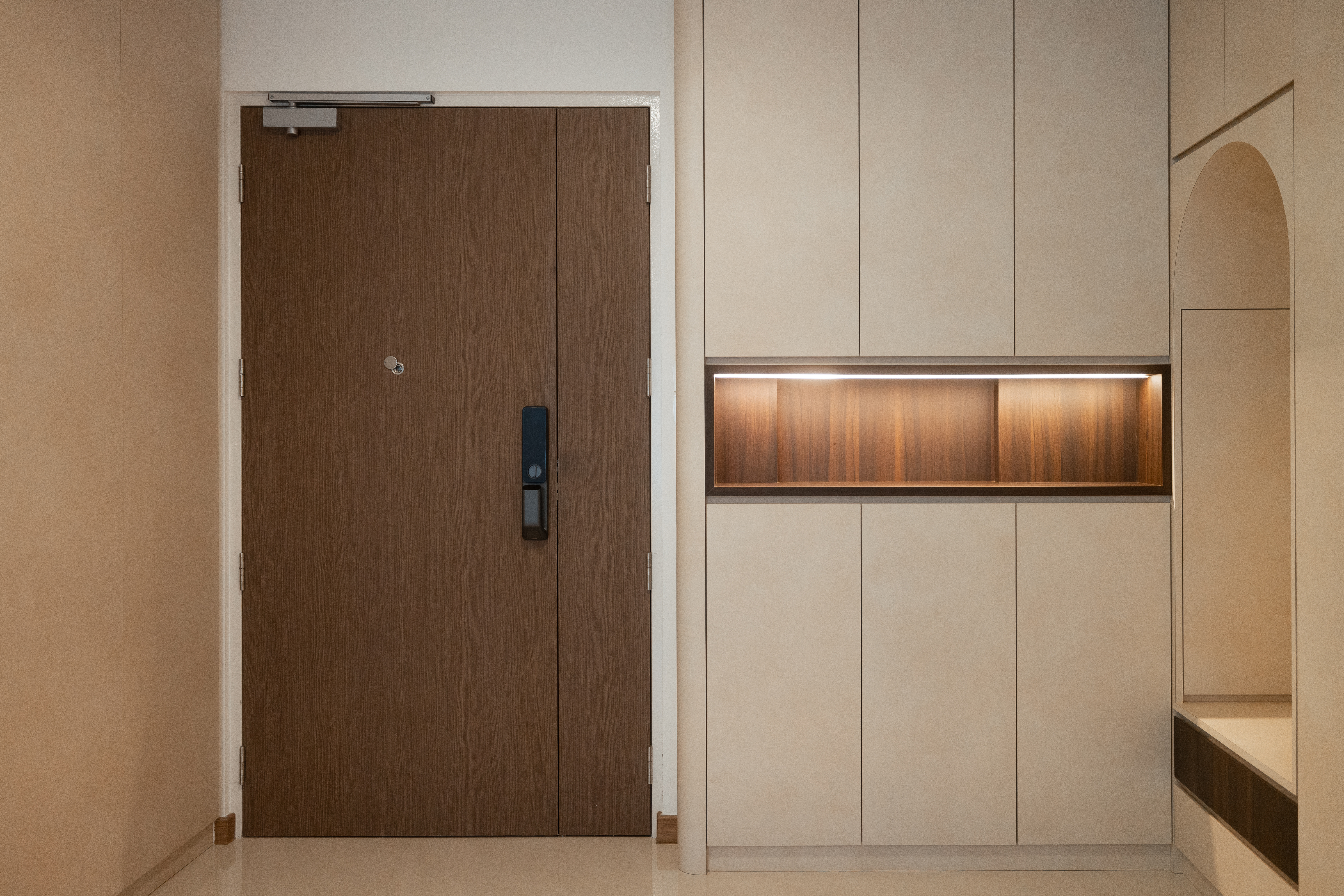 Entryway to our 5 room modern organic themed BTO