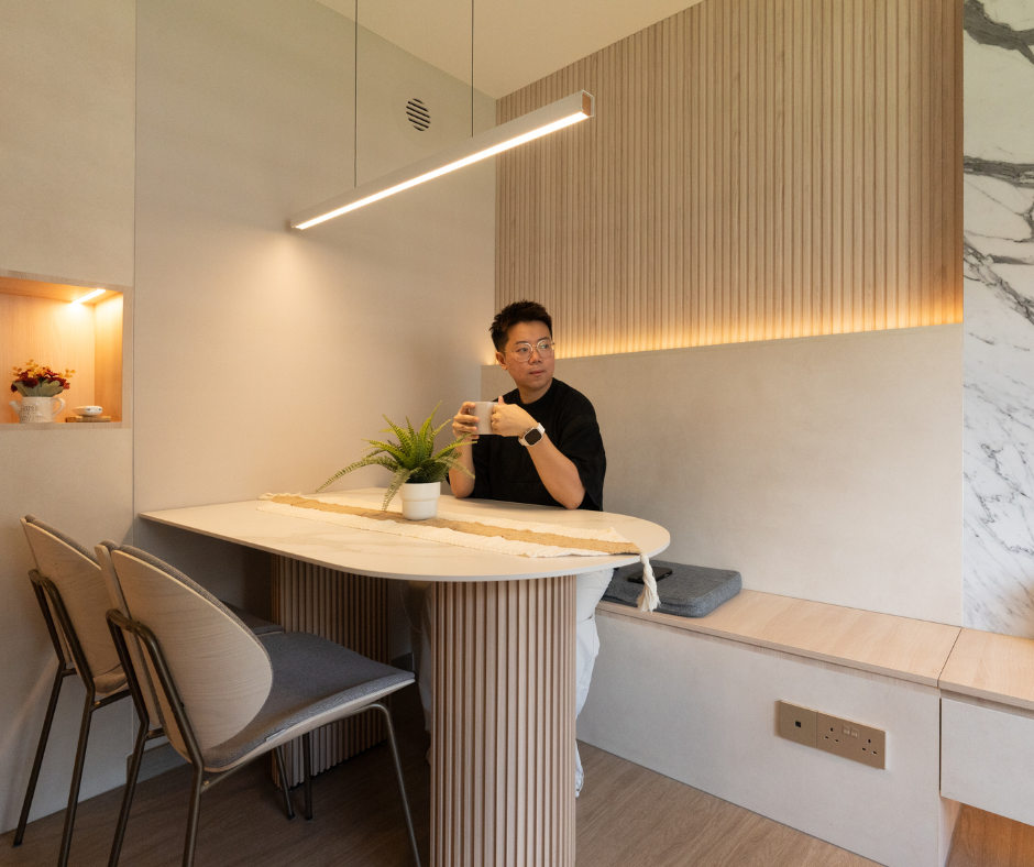 Warm minimalist with a functional edge