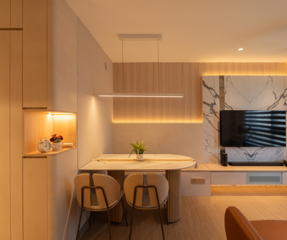 Warm minimalist with a functional edge