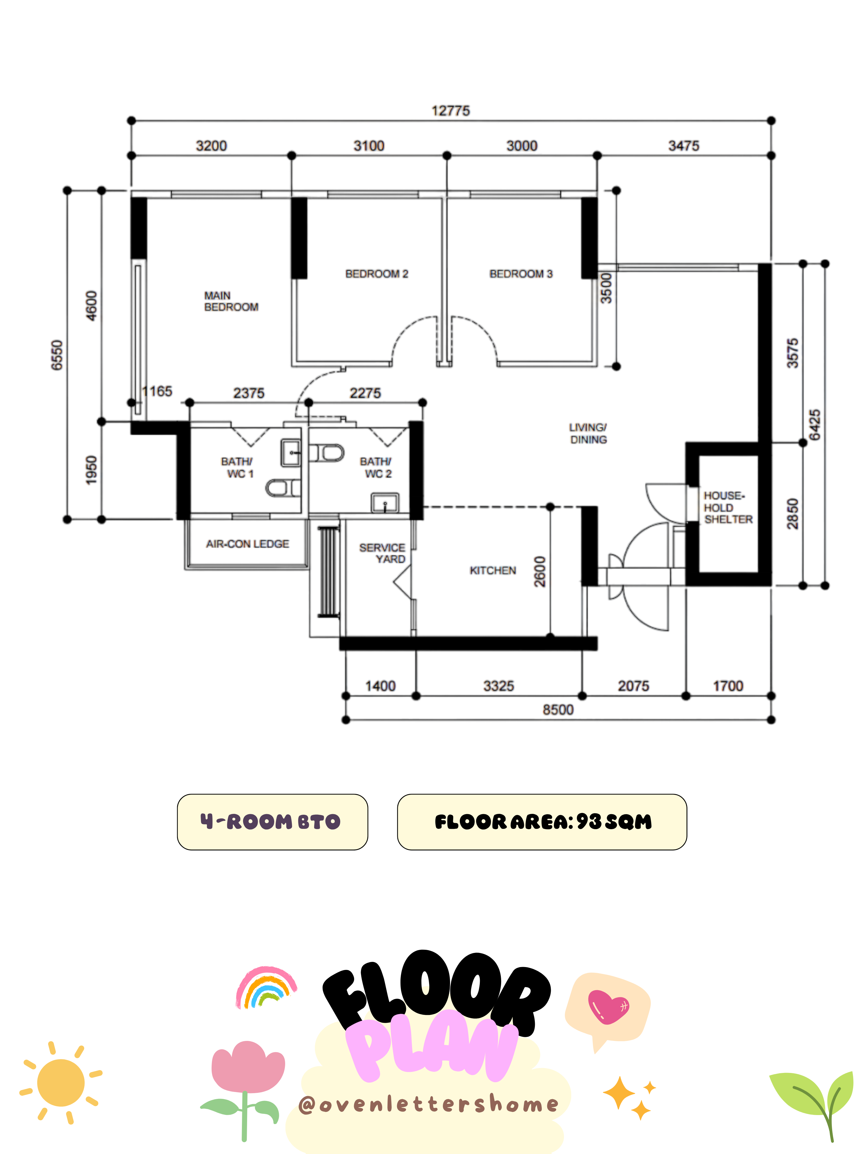 Our-4-room-93sqm-BTO-Floor-Plan-✨