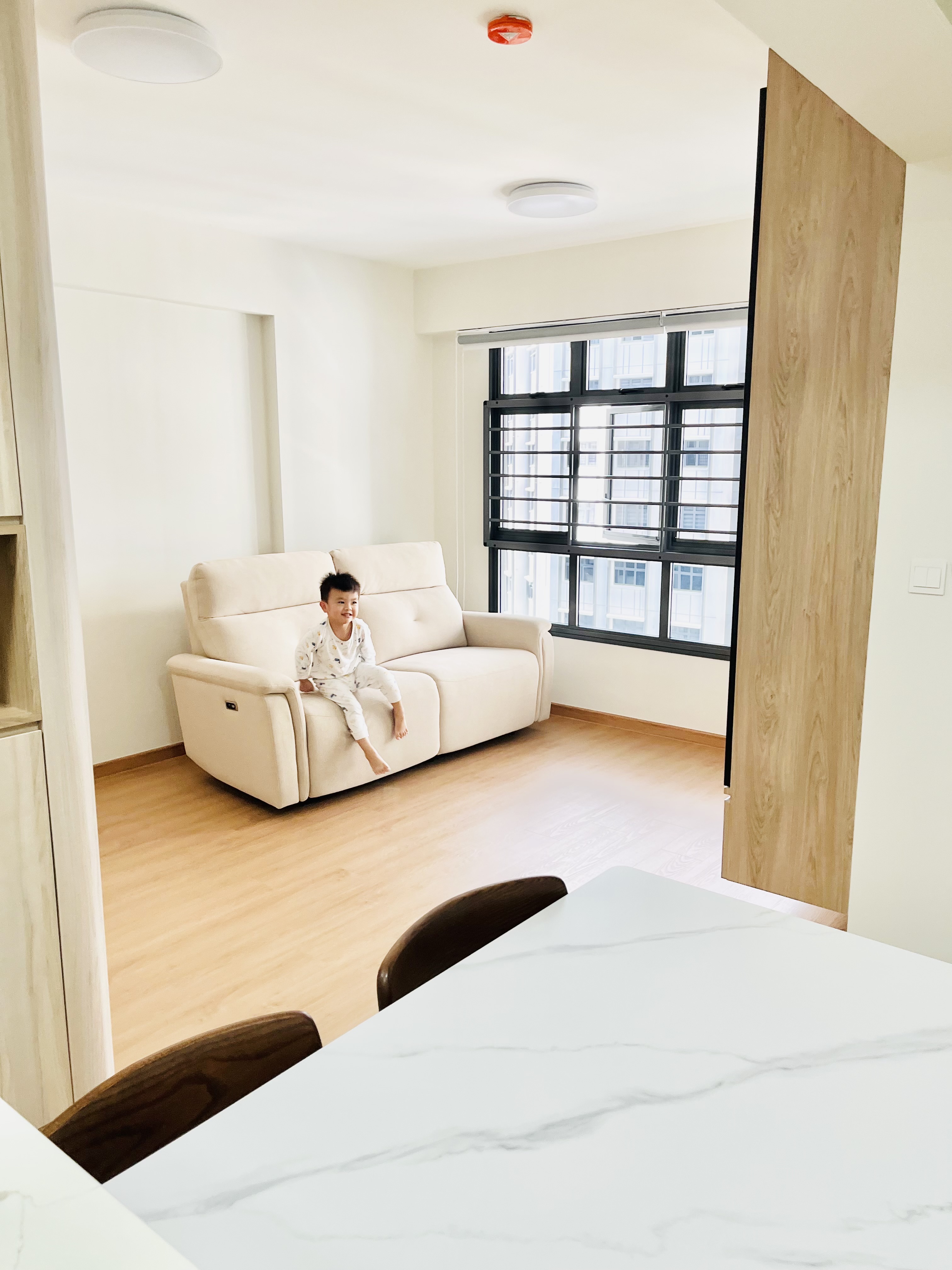 3 Room BTO mix of Jap/Scandi. Renovation cost 35k. 2 adult+1 kid